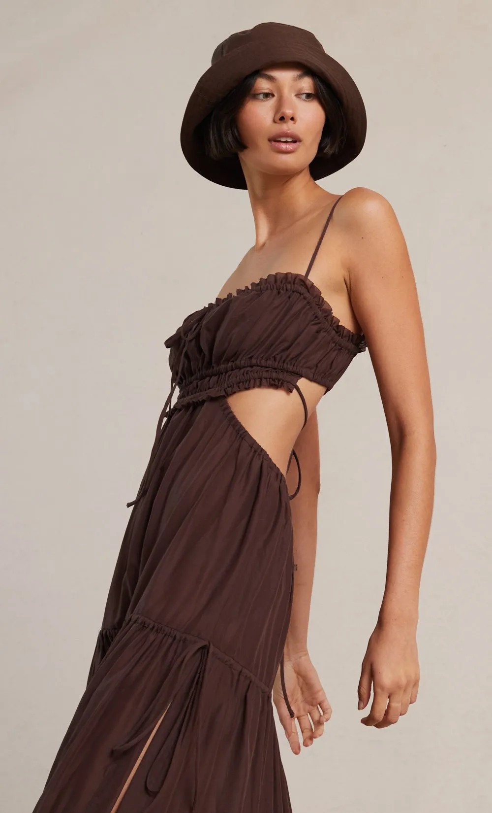 ALEXANDRA TIE MAXI DRESS