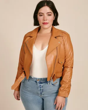 Baby Jayne Classic Smooth Leather Jacket | Hazelnut