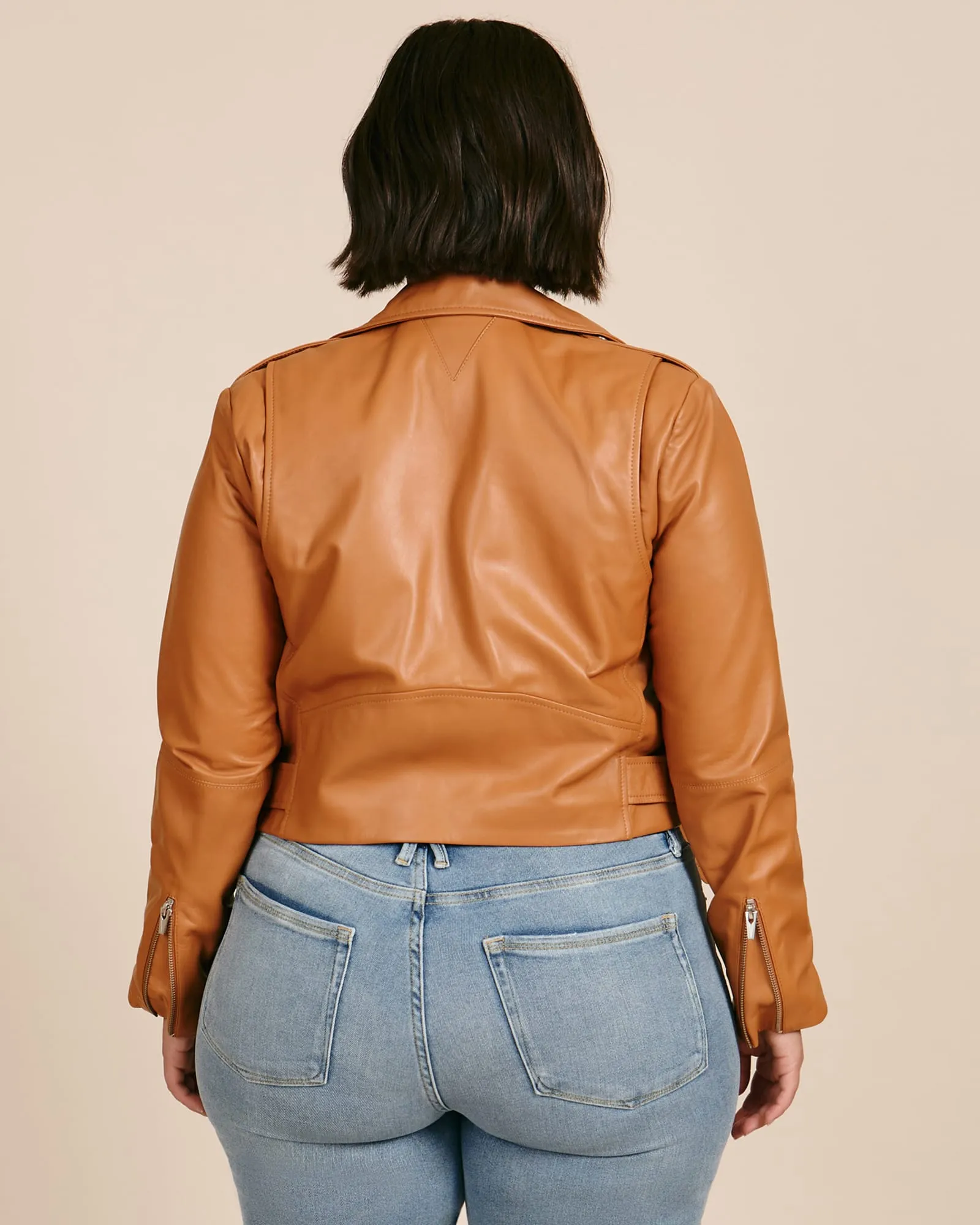 Baby Jayne Classic Smooth Leather Jacket | Hazelnut