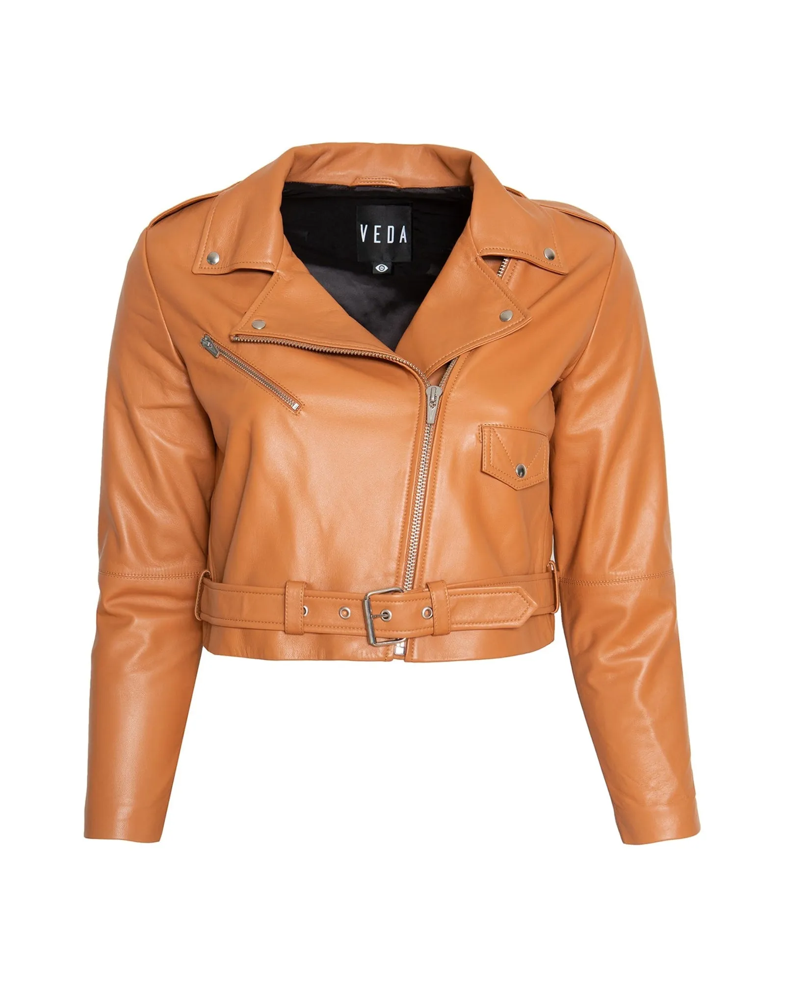 Baby Jayne Classic Smooth Leather Jacket | Hazelnut