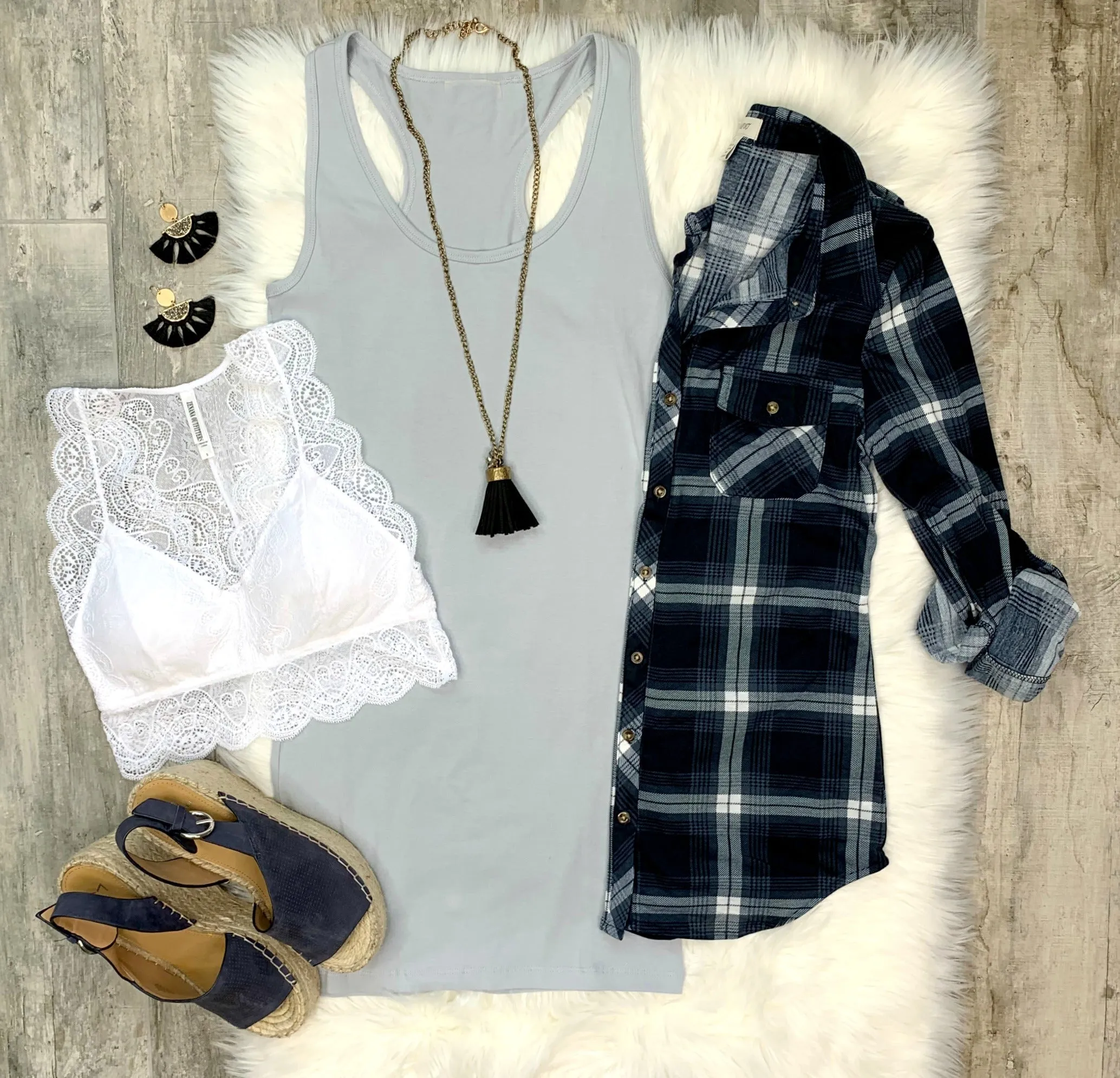 Basic Tank Dress - Silver