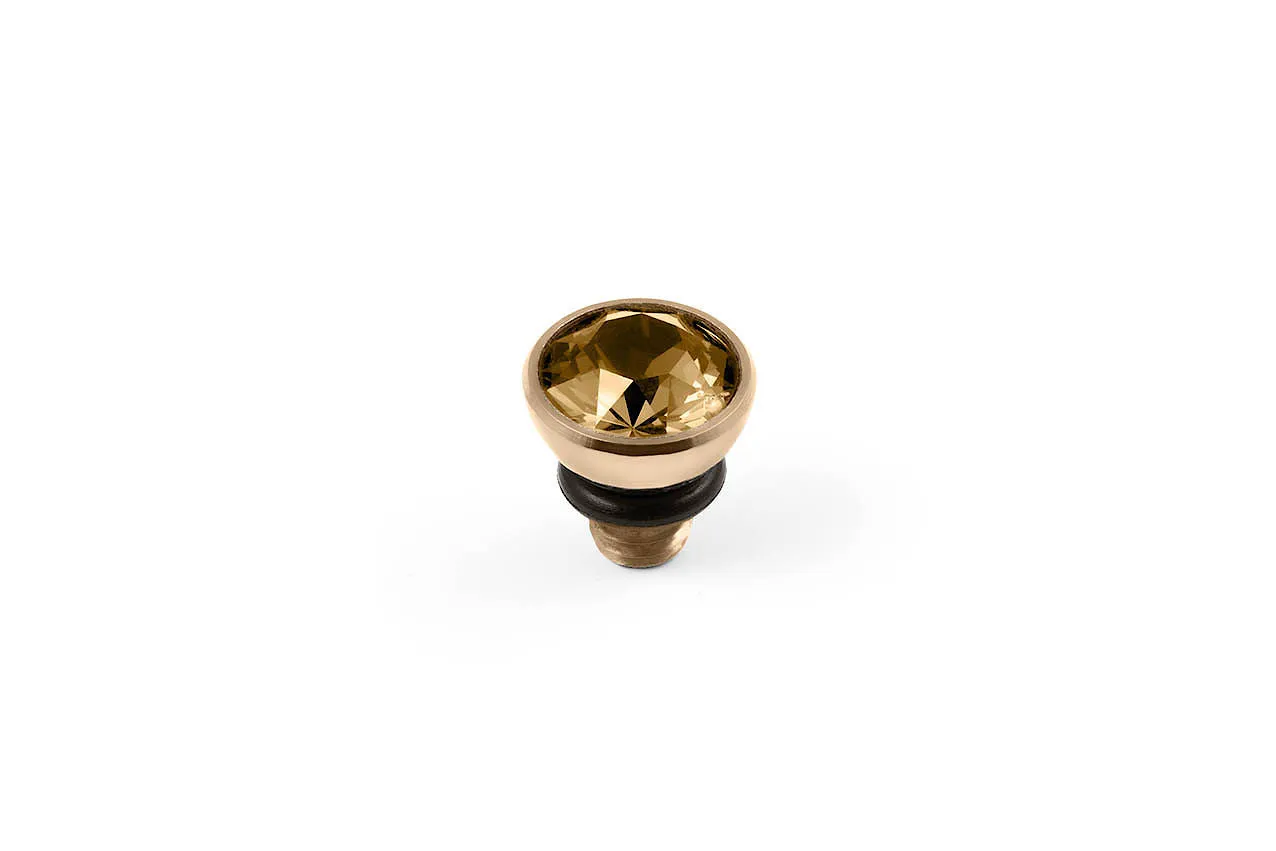 Bottone 5mm Light Colorado Topaz Gold Top