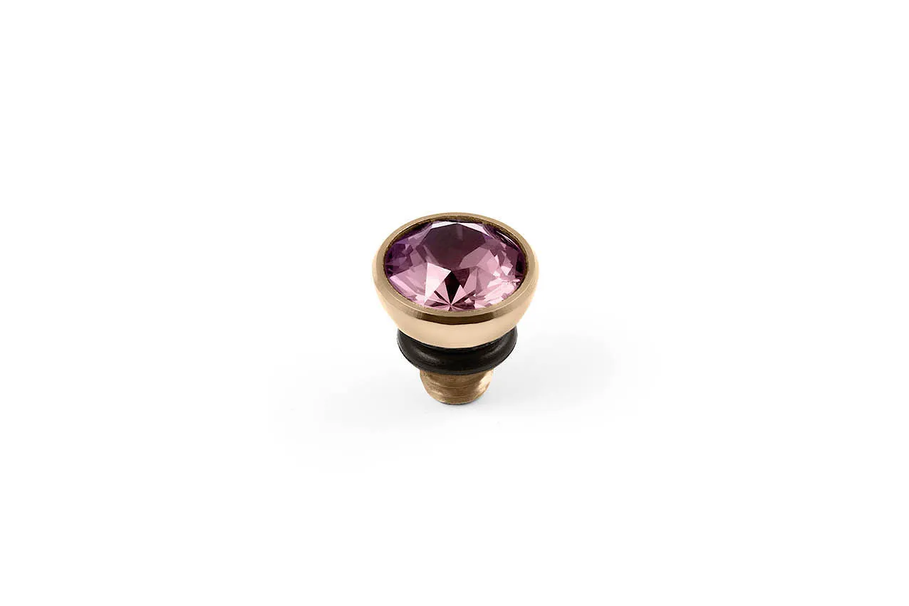 Bottone 5mm Light Rose Top Gold