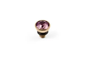 Bottone 5mm Light Rose Top Gold