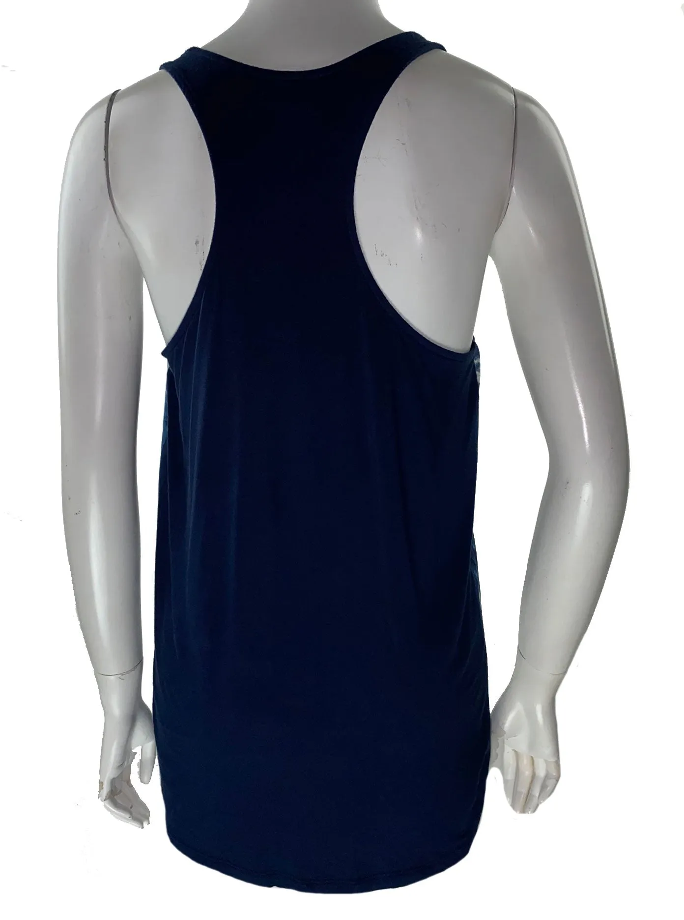 Calvin Klein Women's Printed Sleeveless Swing Top Blue Size Small