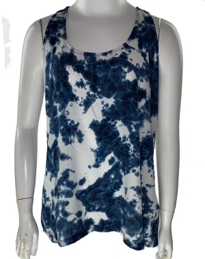 Calvin Klein Women's Printed Sleeveless Swing Top Blue Size Small