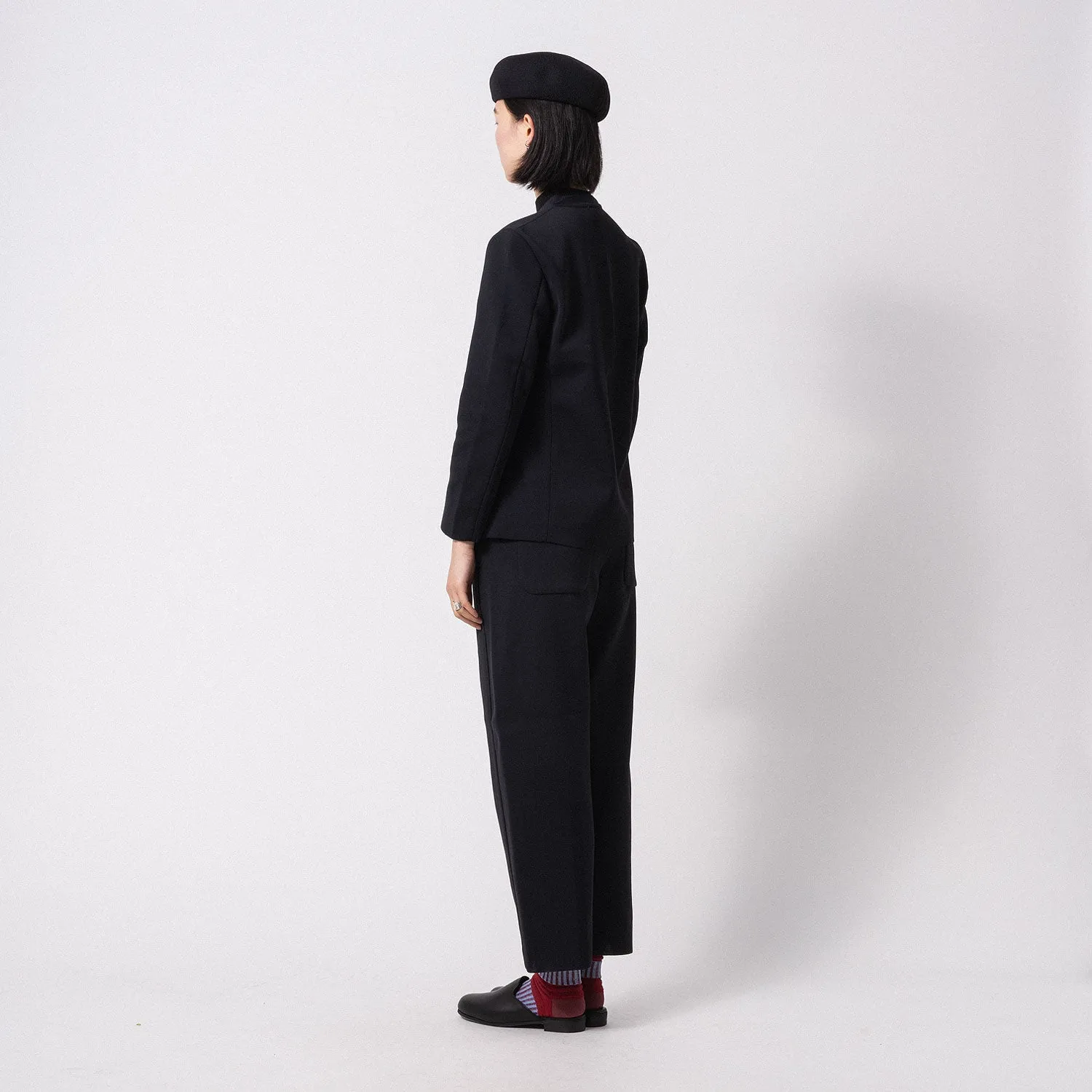 [CFCL] CF008KF104 MILAN RIB CURVED PANTS _ BLACK