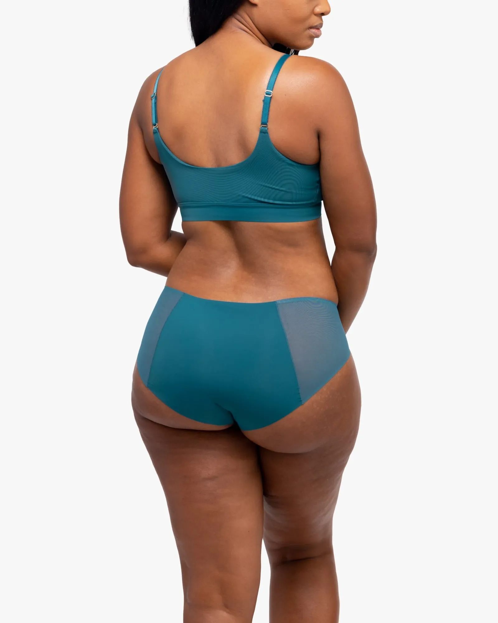 Demi Seamless Mesh Panty | Blue Ocean Coral