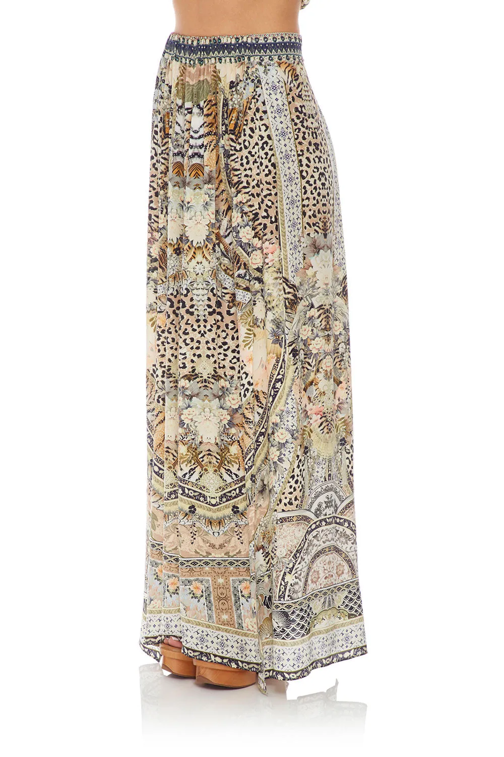 ELASTIC WAIST SKIRT WITH SPLITS MOTO MAIKO
