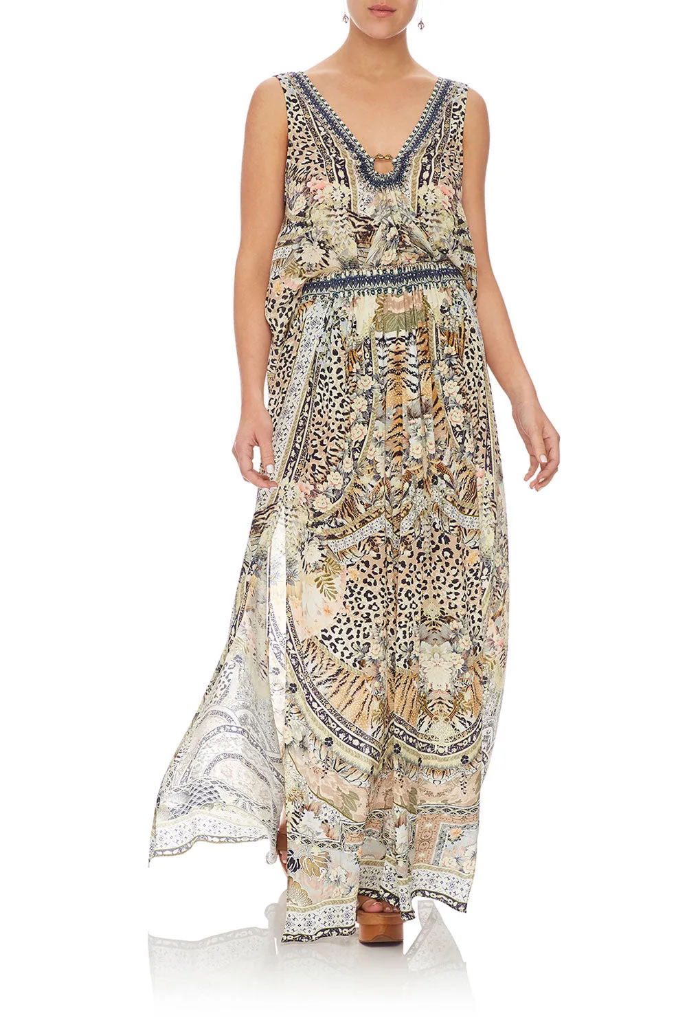 ELASTIC WAIST SKIRT WITH SPLITS MOTO MAIKO