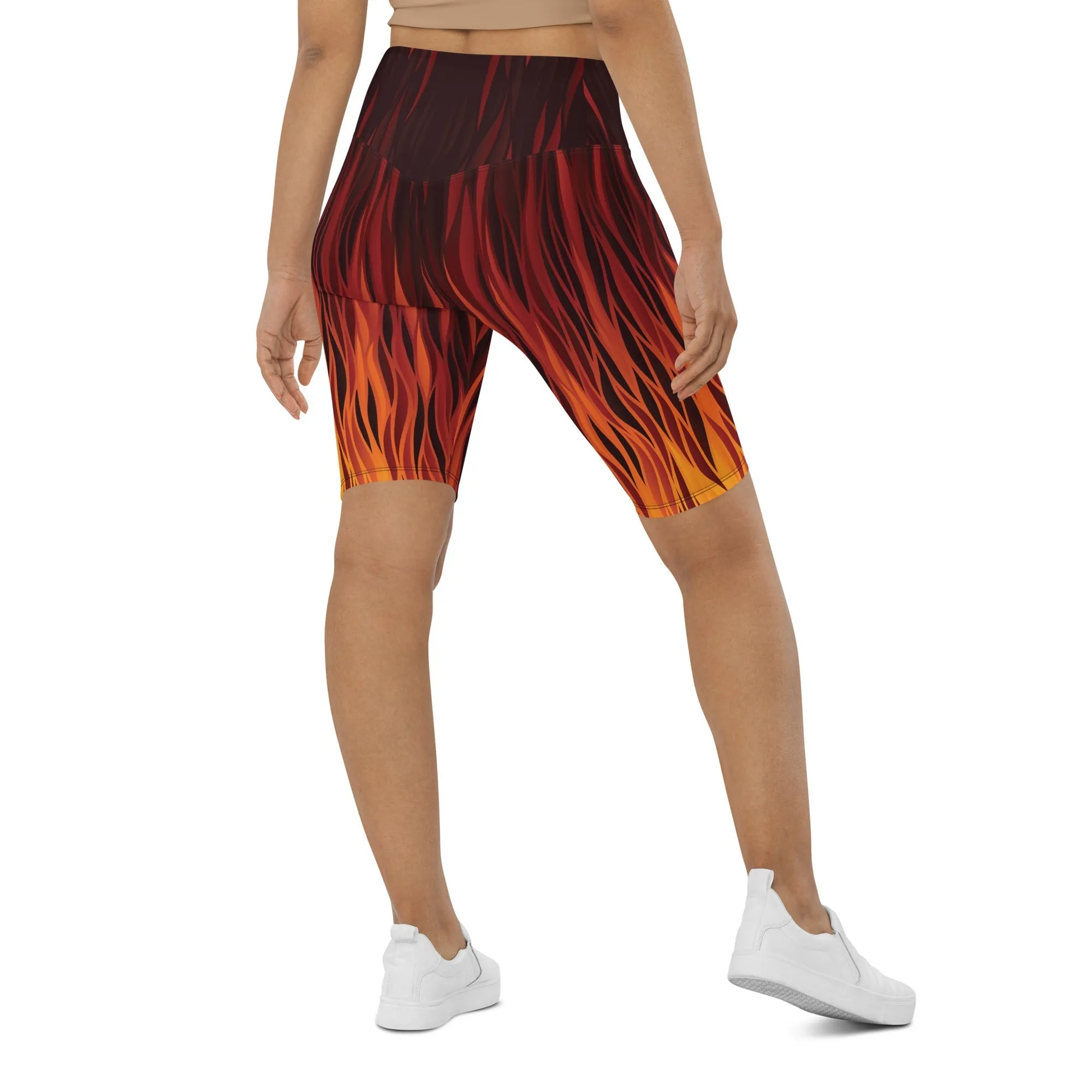 Fire Biker Shorts