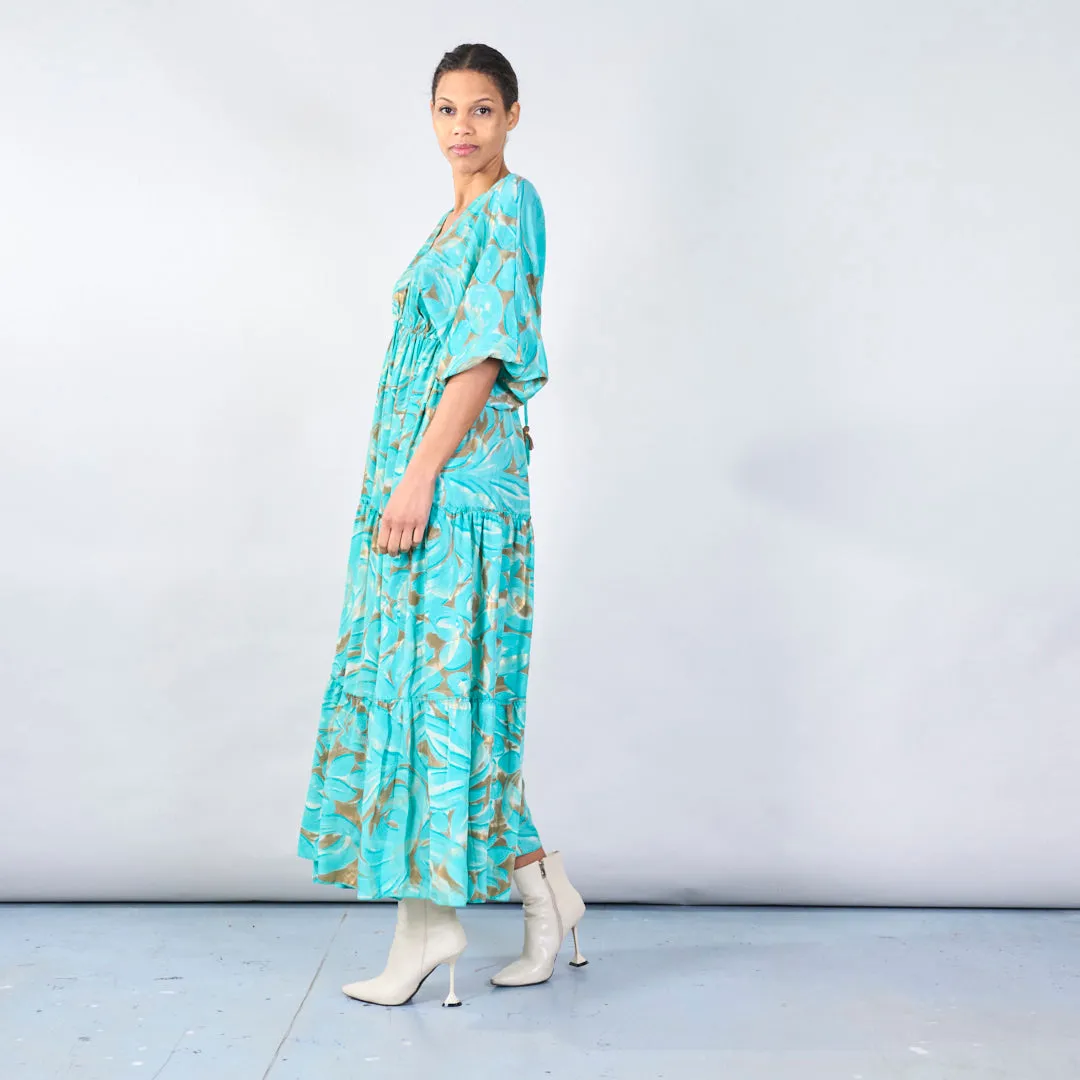 Flowy abstract maxi dress wholesale