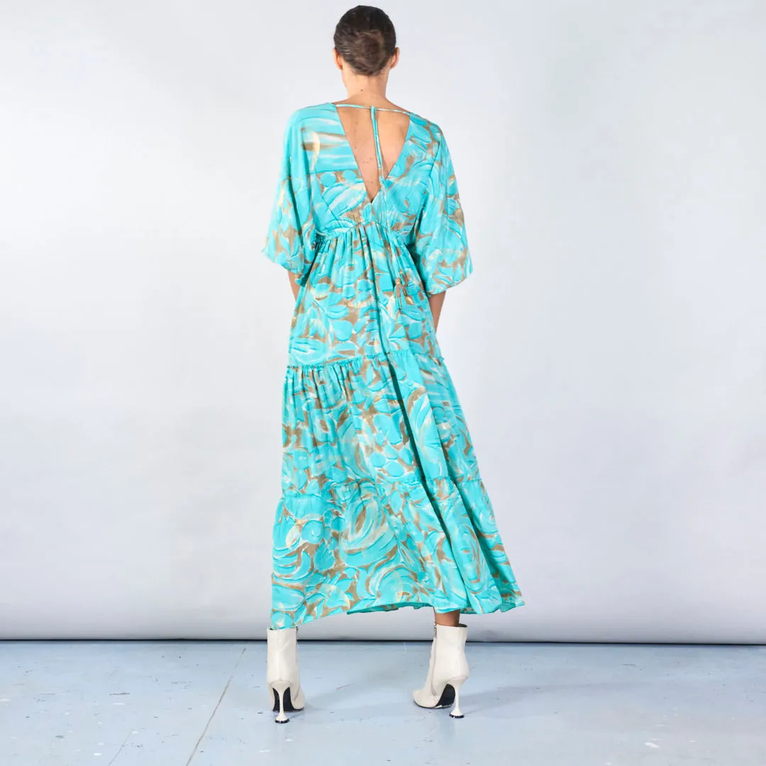 Flowy abstract maxi dress wholesale