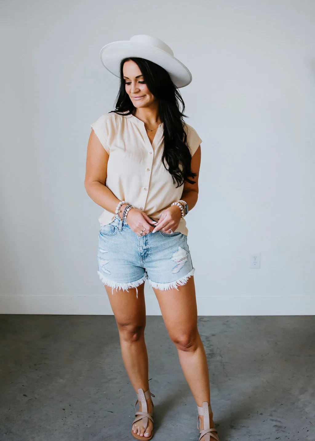 Fontaine High Rise Cut Off Shorts