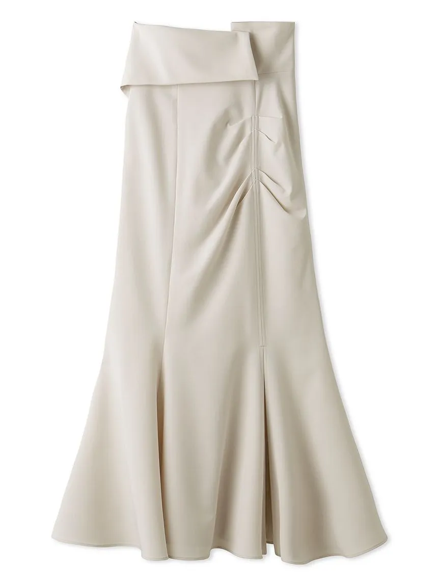 High Waist Draped Maxi Skirt