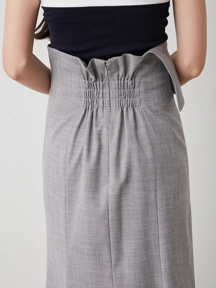 High Waist Draped Maxi Skirt