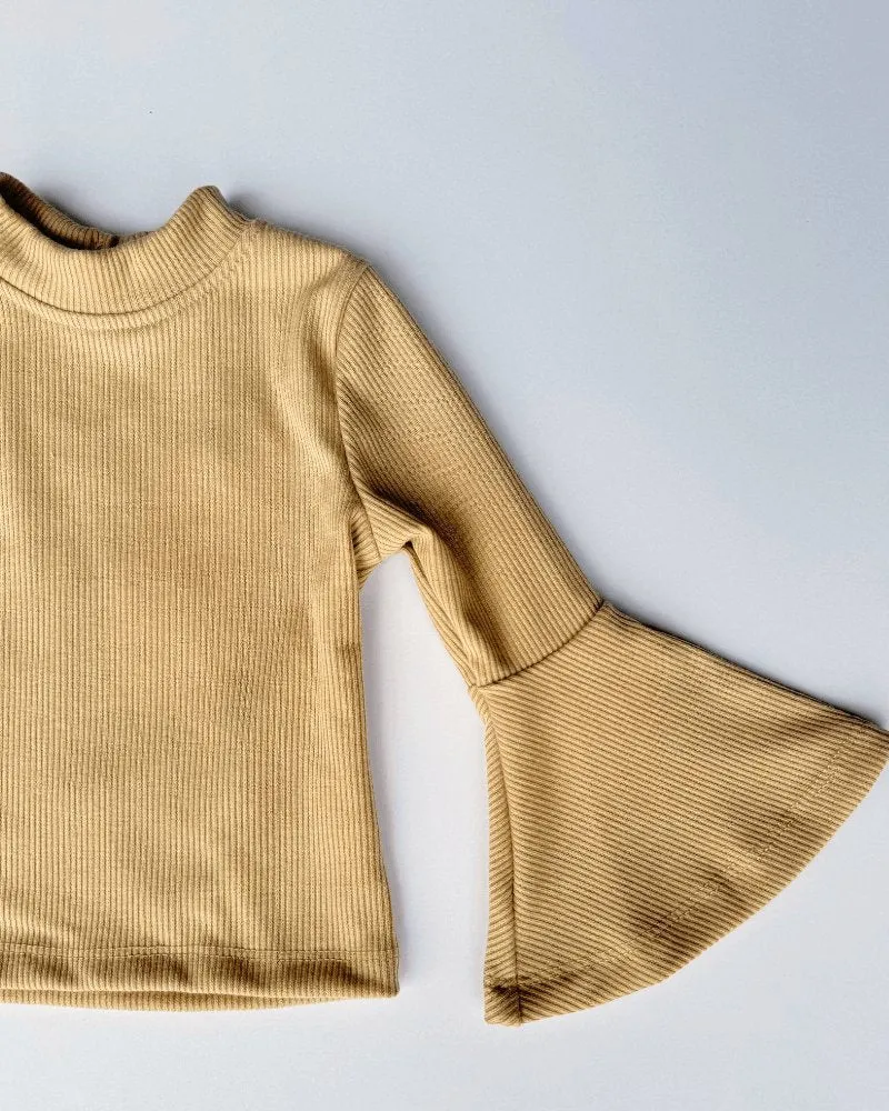 Joni Bell Sleeve Top - Almond