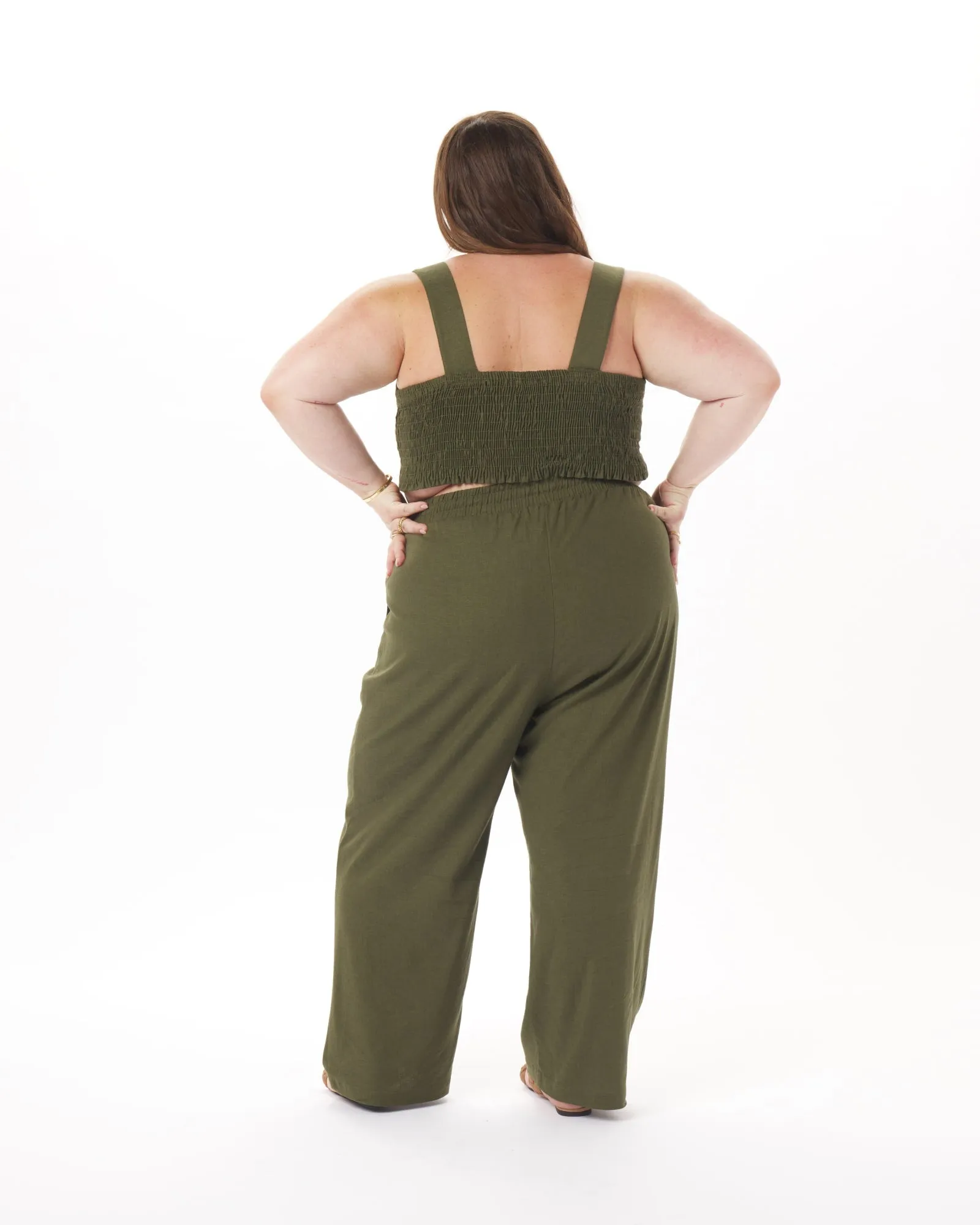 Leah Bustier Top in Olive | Olive Green