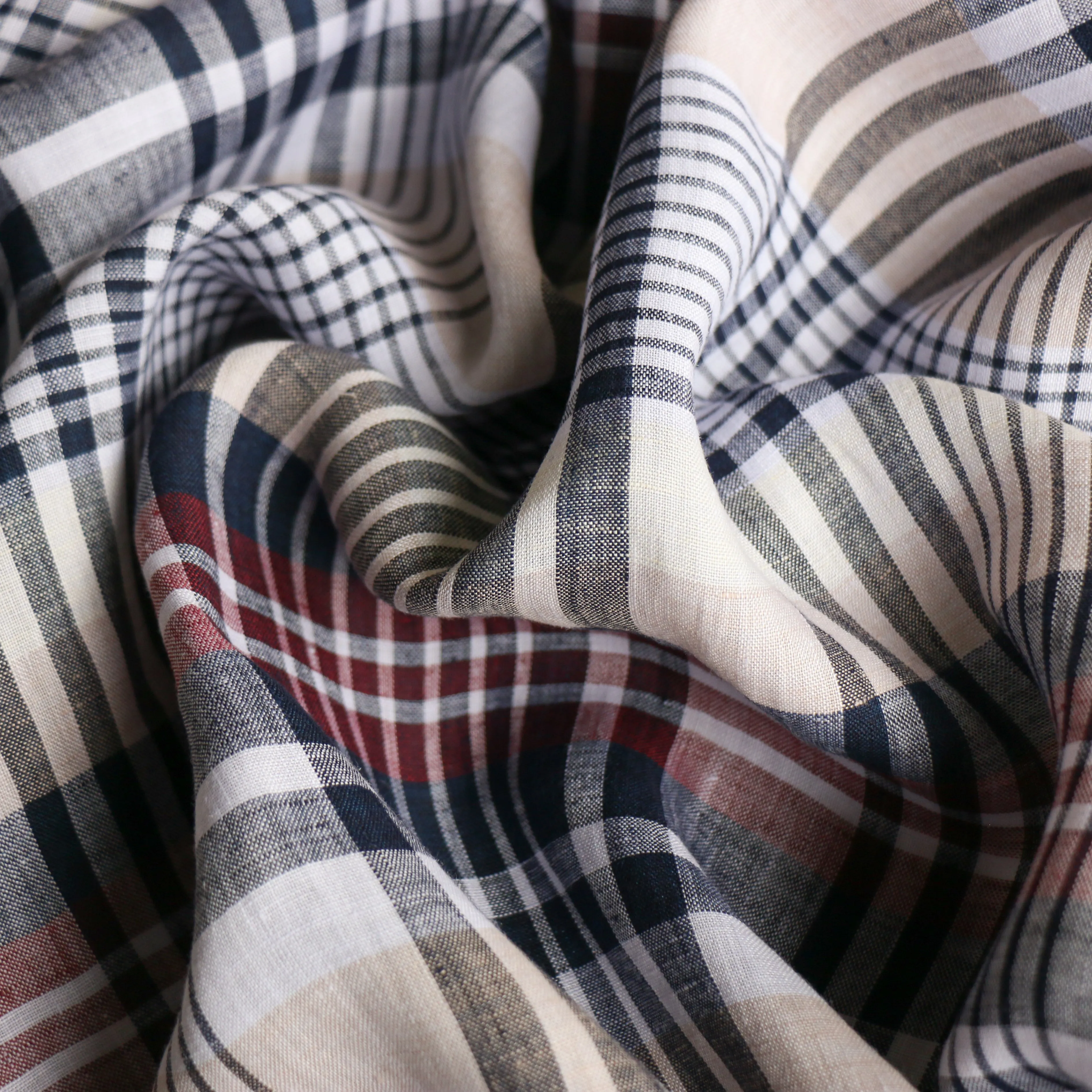 Liguria Check Multi Linen