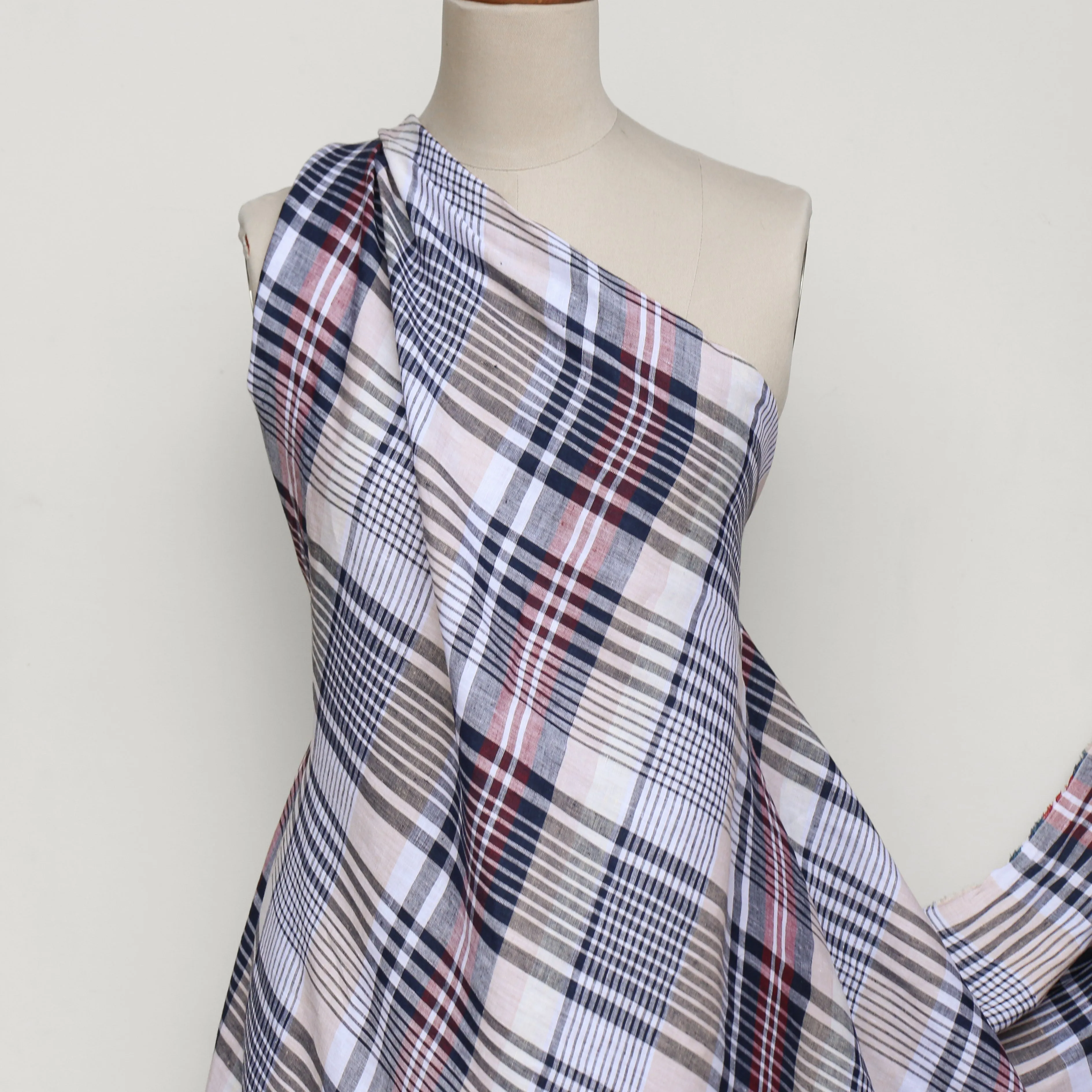 Liguria Check Multi Linen