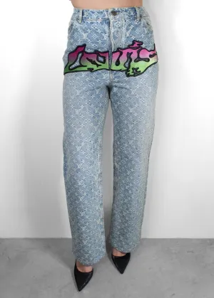 Louis Vuitton Graffiti Denim Pants