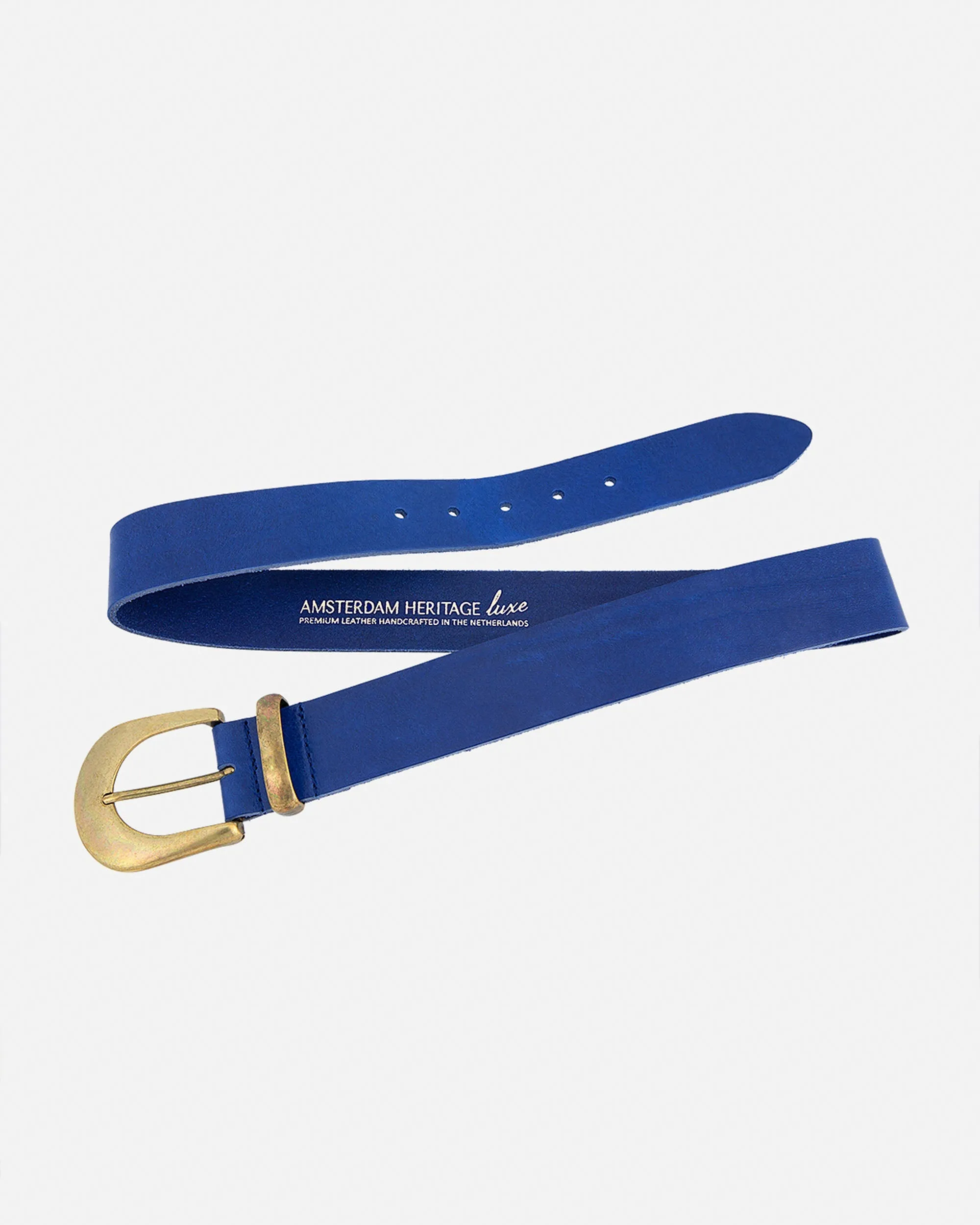 MADE TO ORDER Andrea | Classic Leather Belt with Statement Gold Buckle