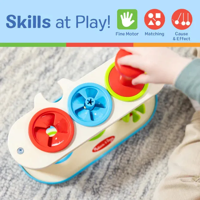 Melissa & Doug - Match & Push Spinning Tops