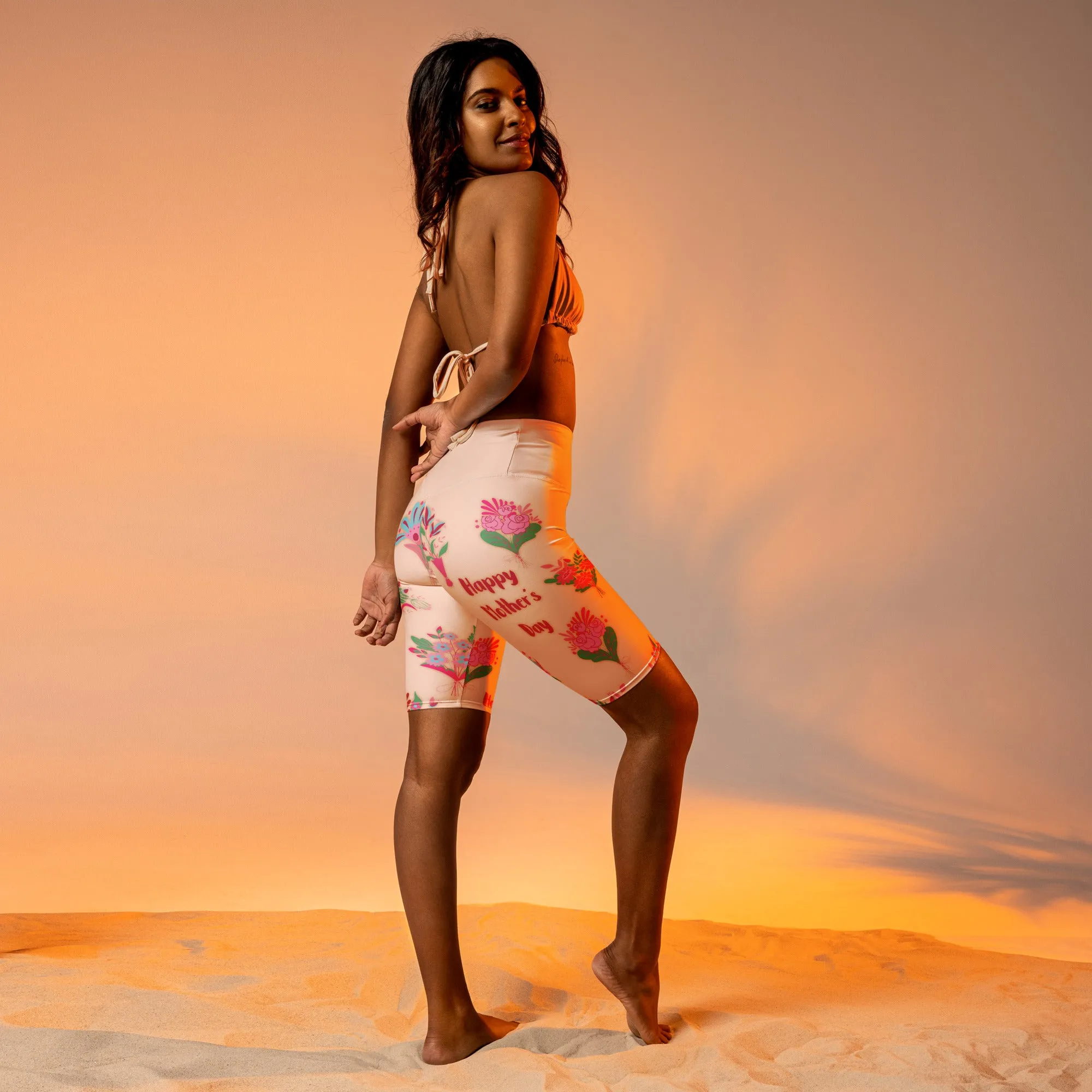 Mother's Day Bouquet Biker Shorts
