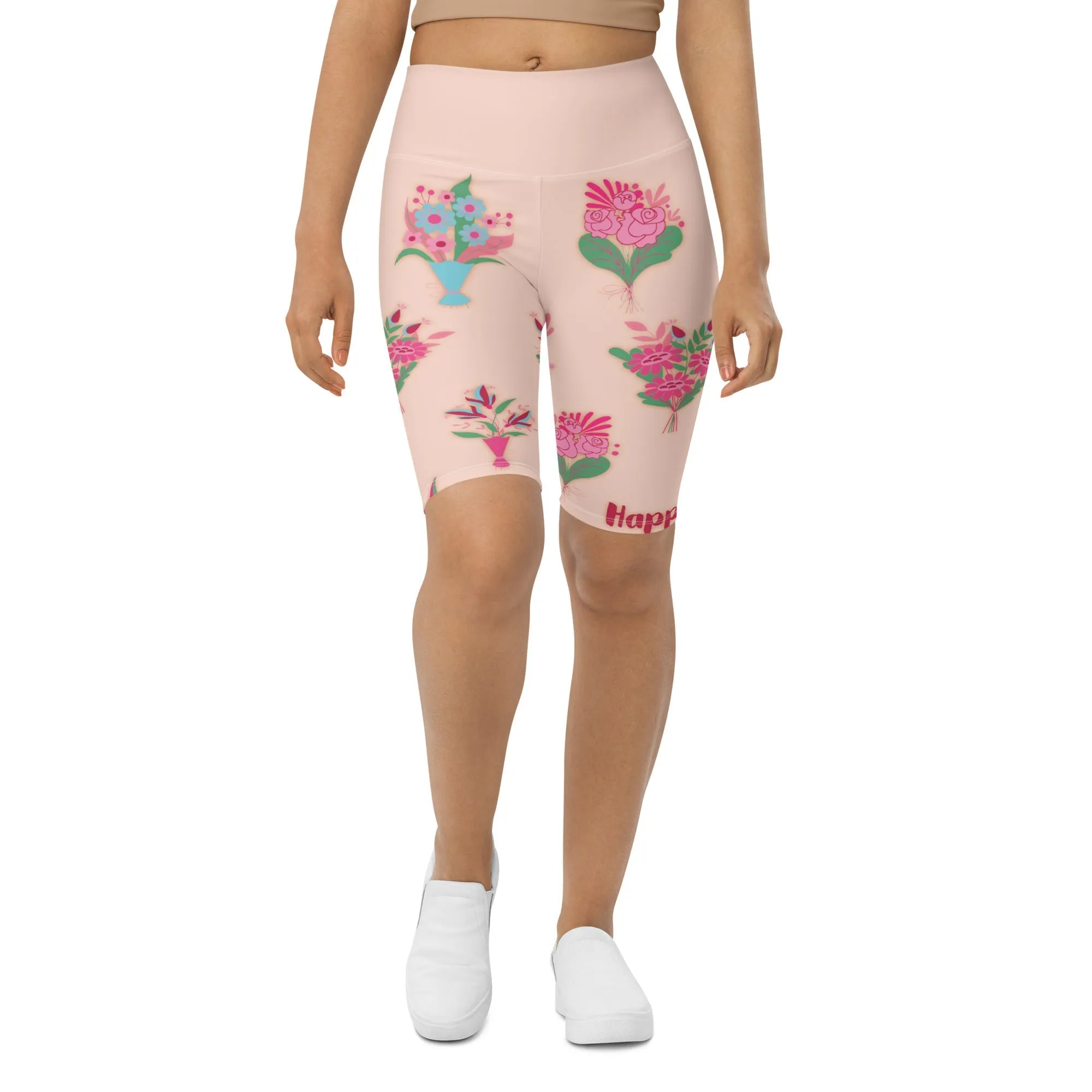 Mother's Day Bouquet Biker Shorts