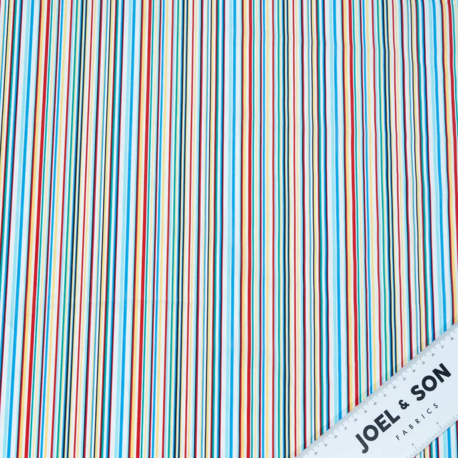 Multi-Coloured Striped Pure Cotton