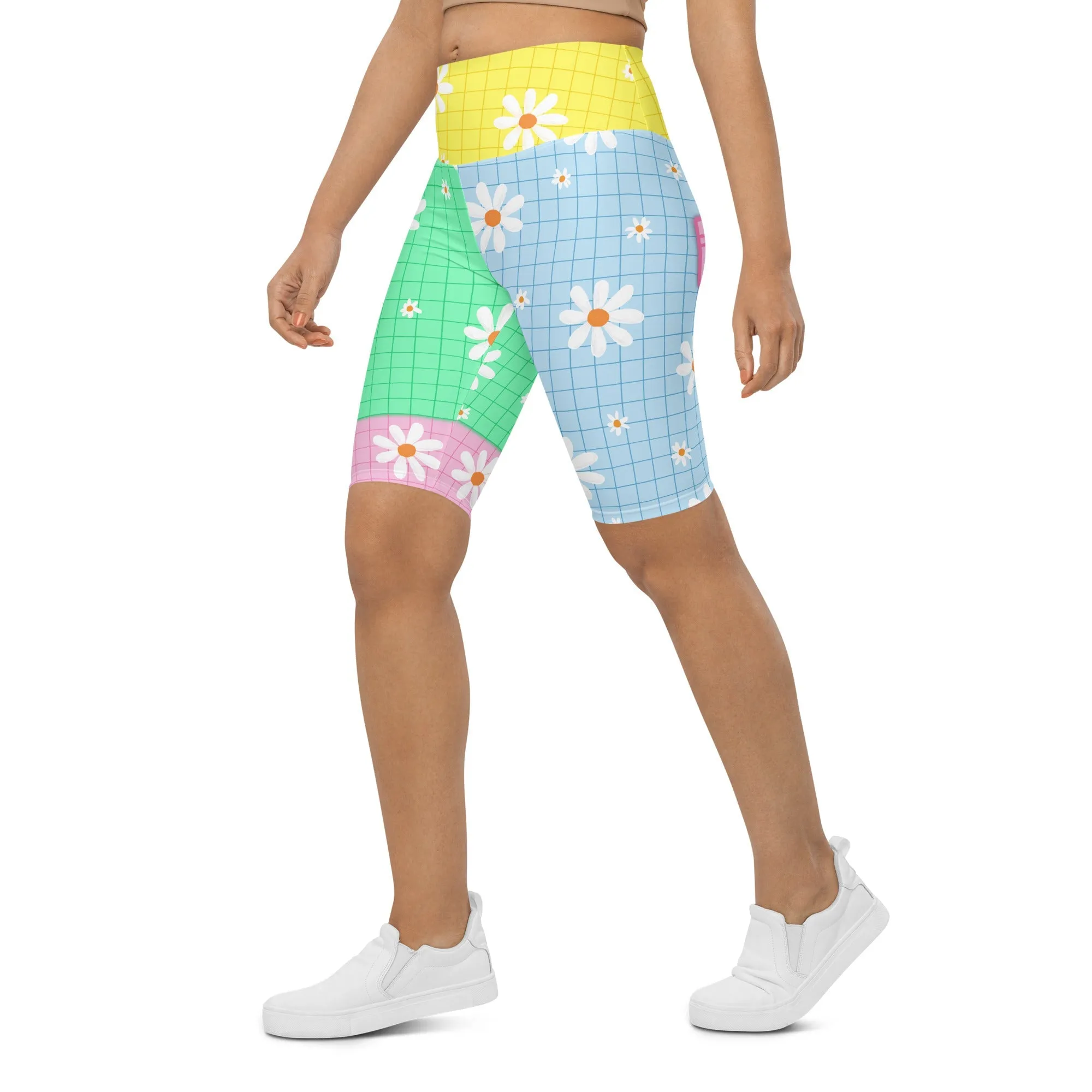 Pastel Patches Biker Shorts