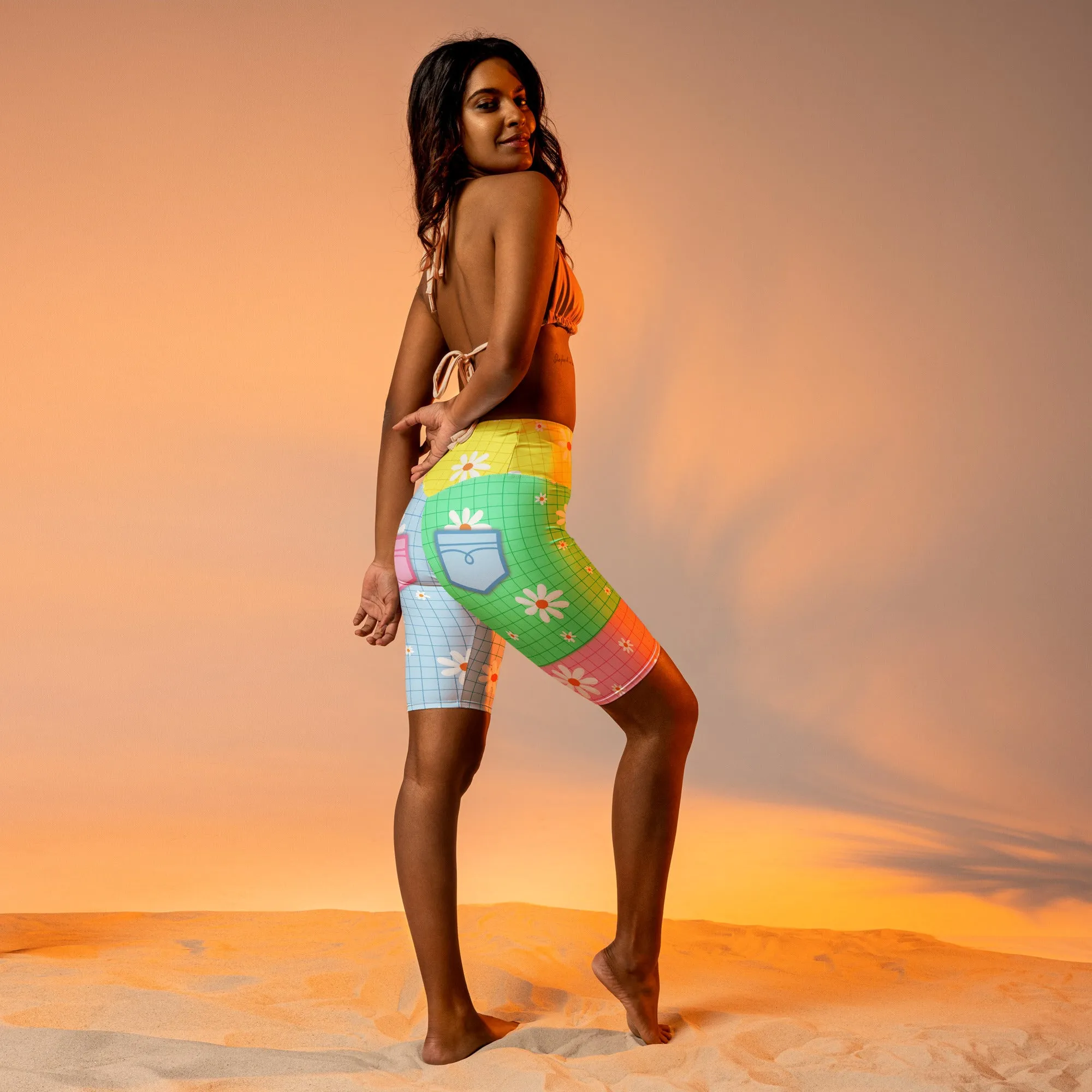 Pastel Patches Biker Shorts