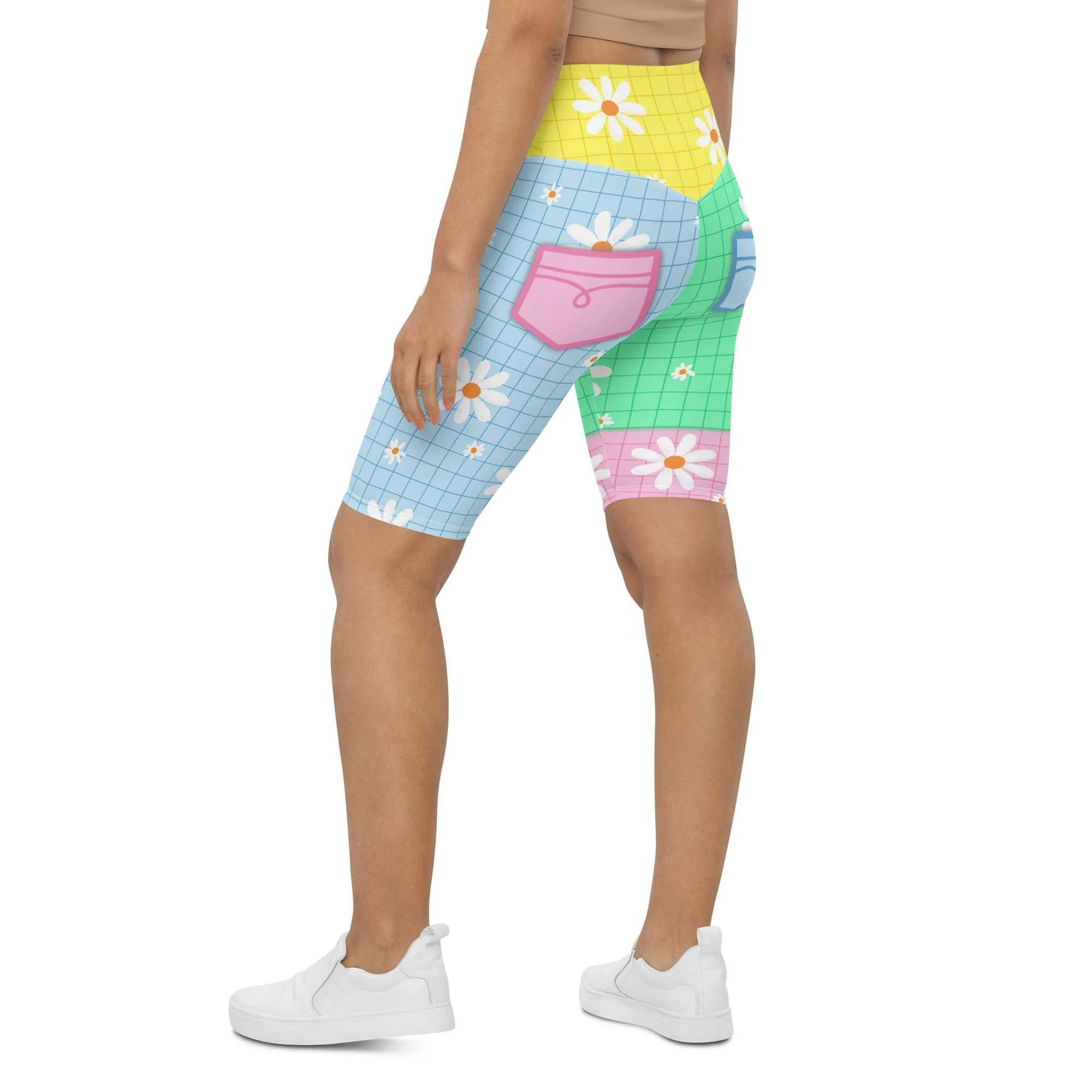 Pastel Patches Biker Shorts