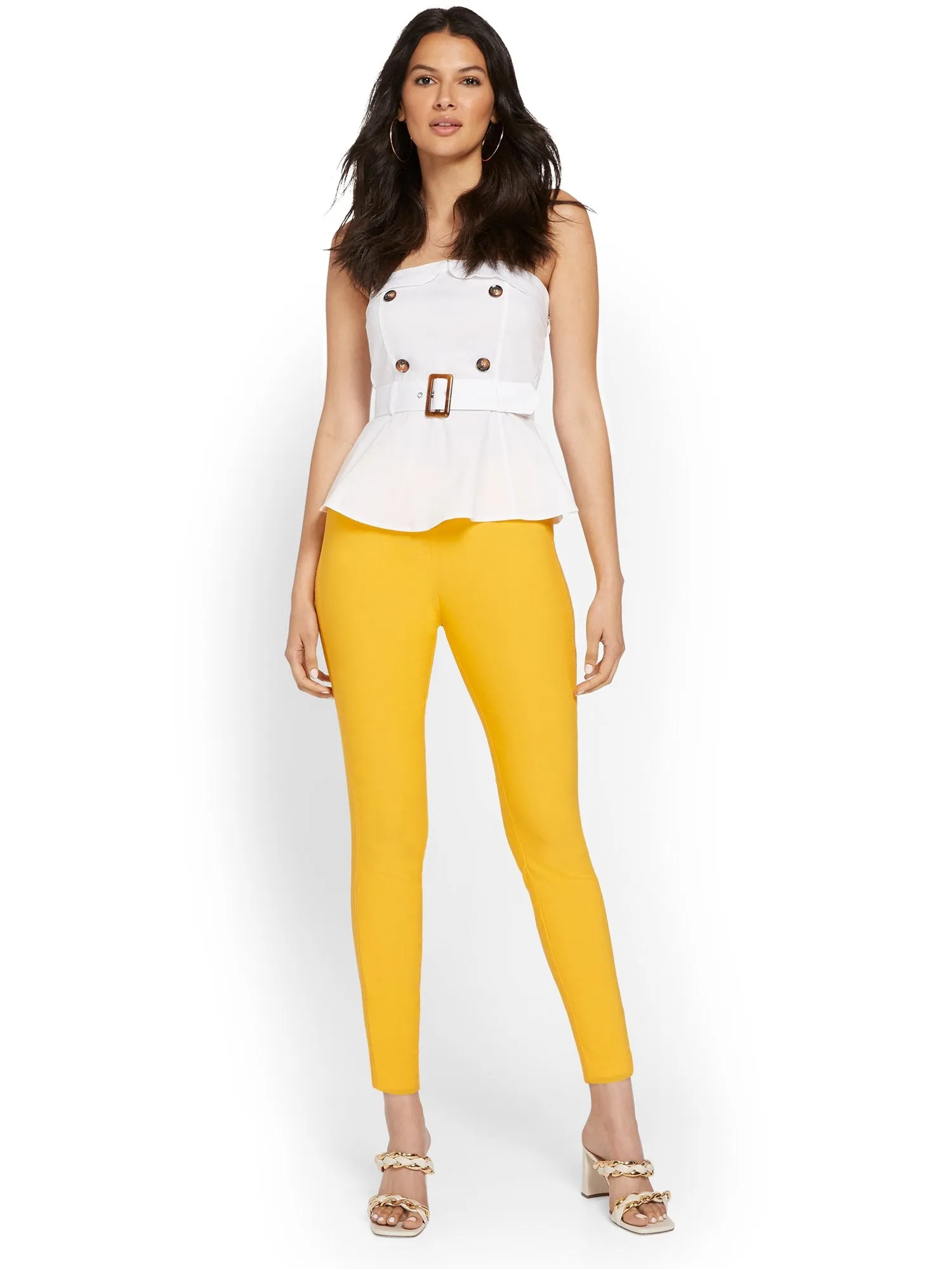 Petite Whitney High Rise Pull On Slim Leg Ankle Pant