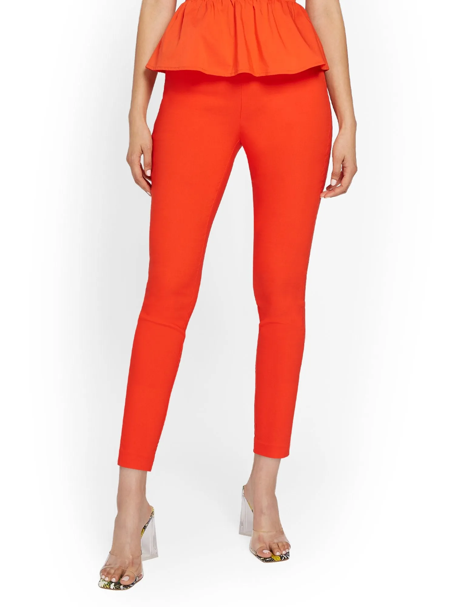 Petite Whitney High Rise Pull On Slim Leg Ankle Pant