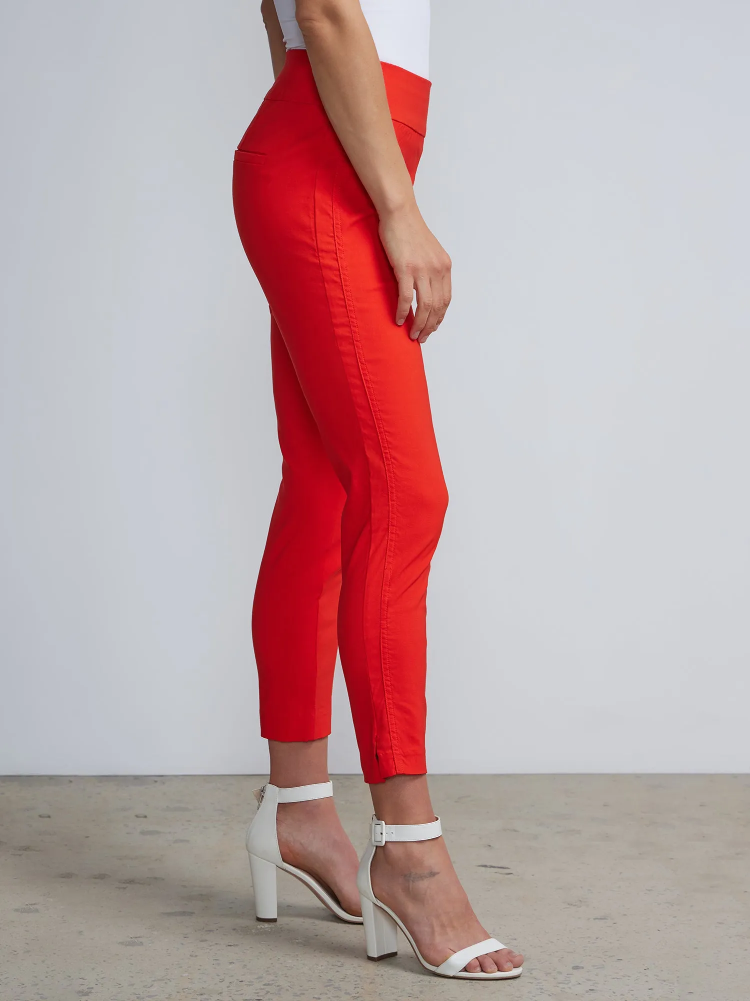 Petite Whitney High Rise Pull On Slim Leg Ankle Pant