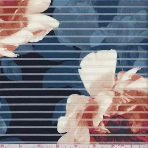 Plum Multi Floral Bloom Burnout Scuba Knit