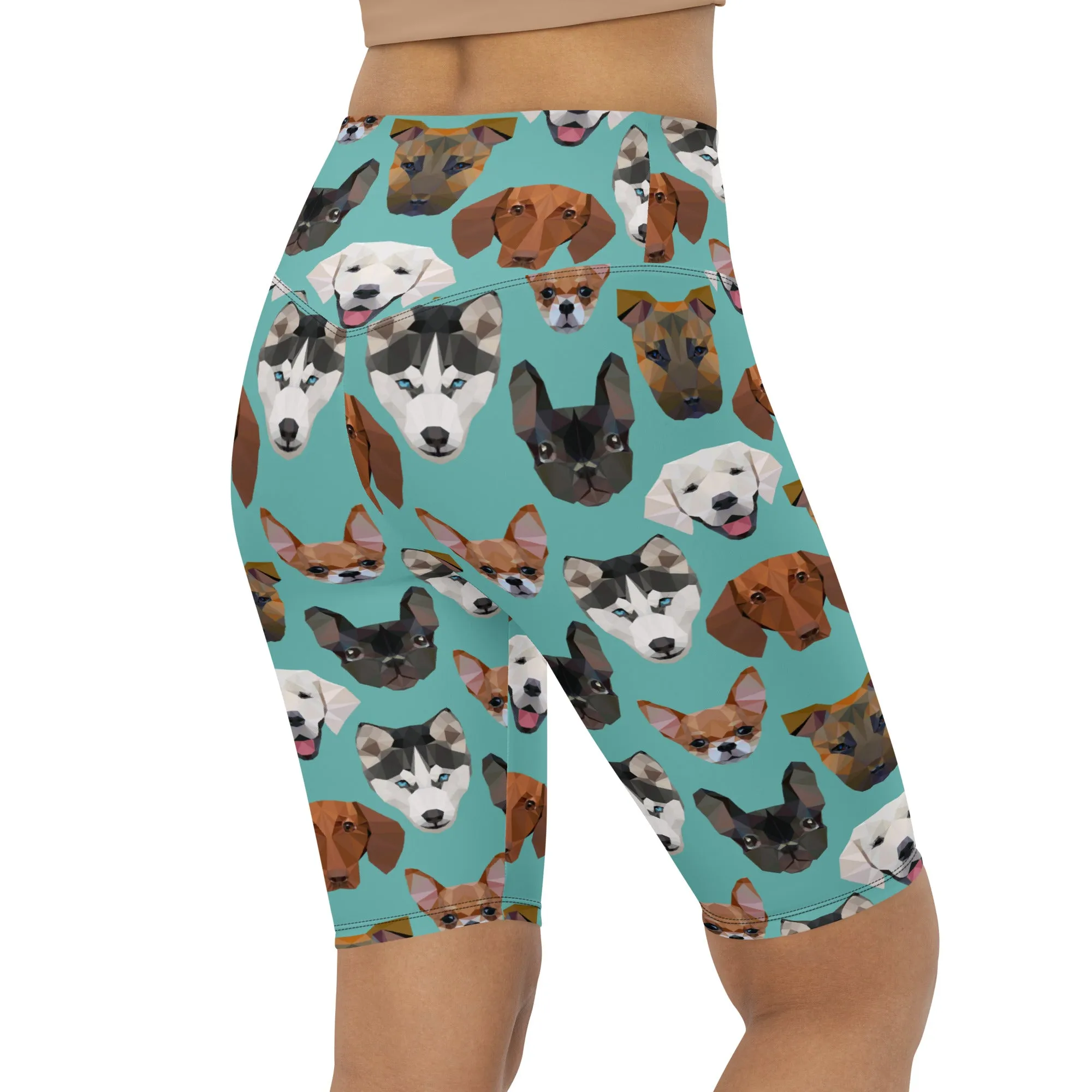 Pup Pattern Biker Shorts