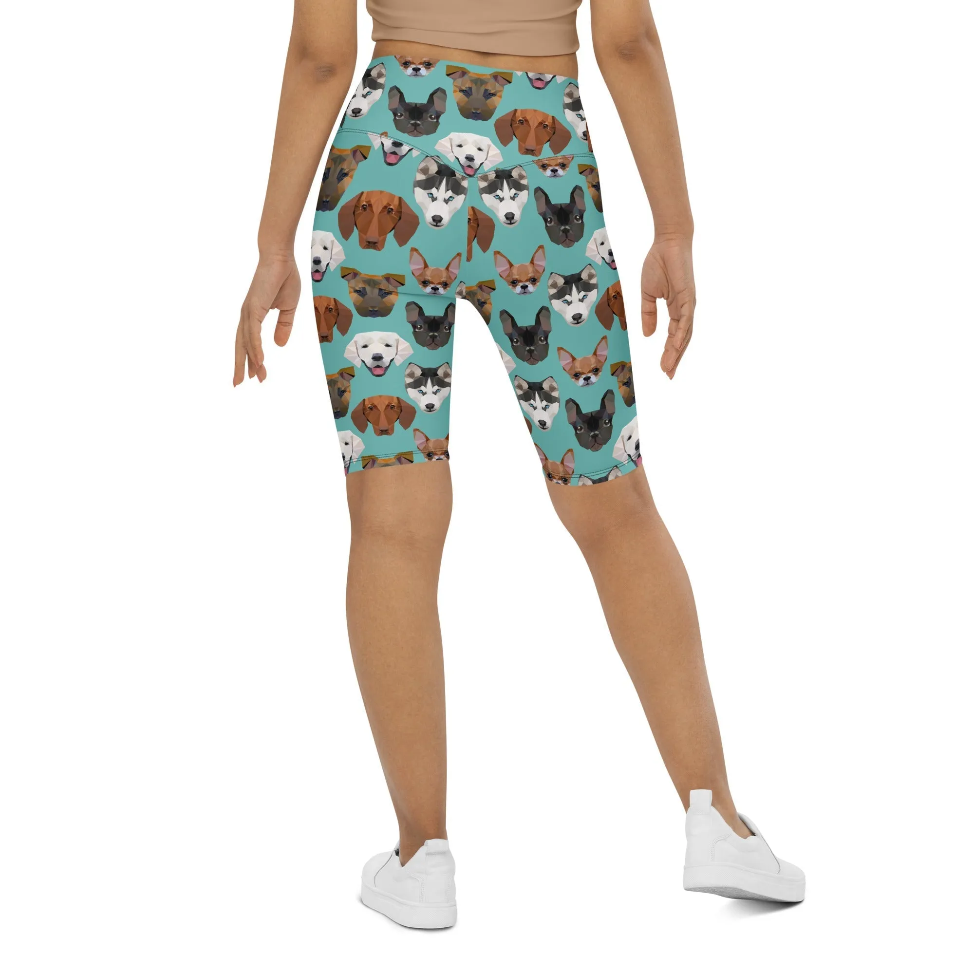Pup Pattern Biker Shorts