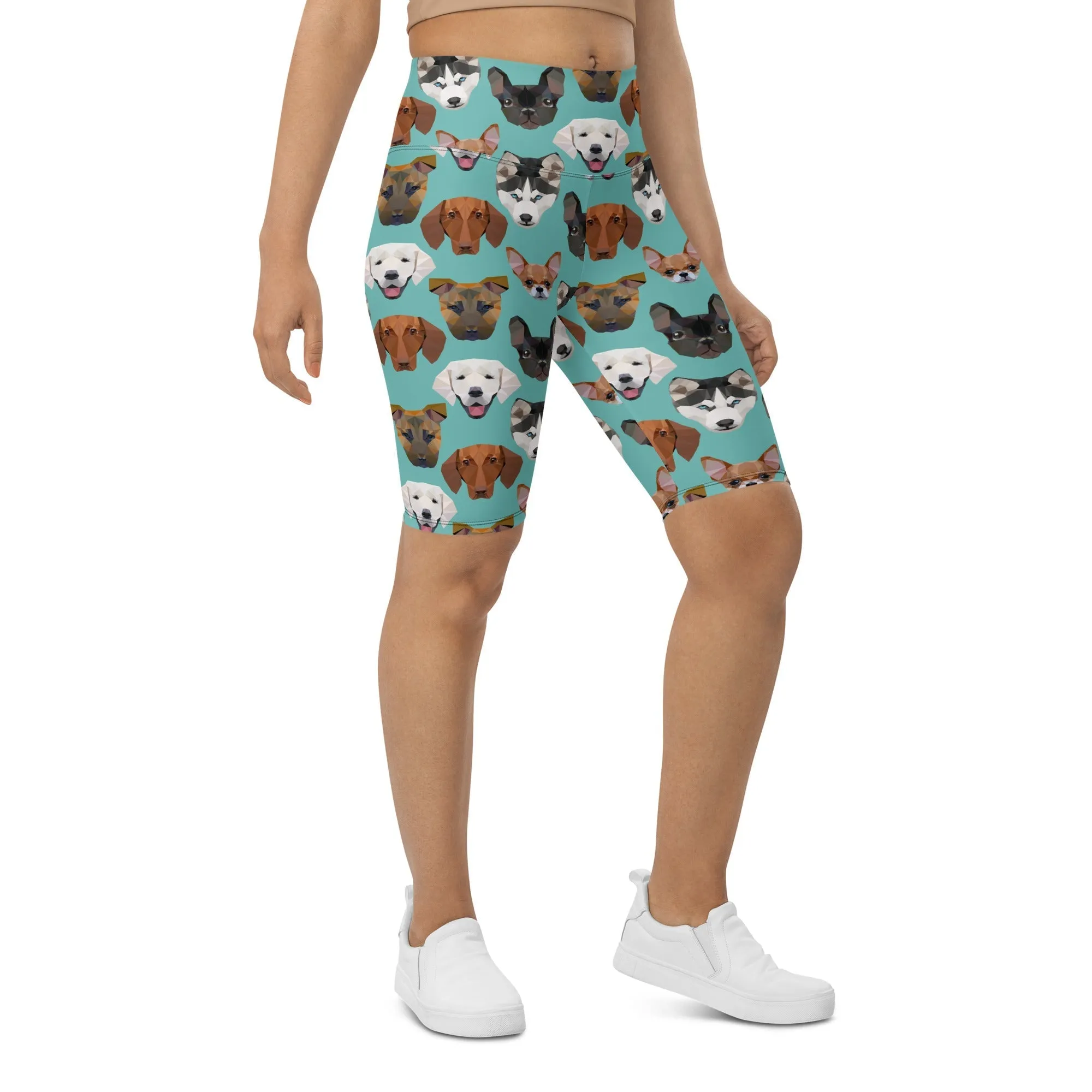 Pup Pattern Biker Shorts