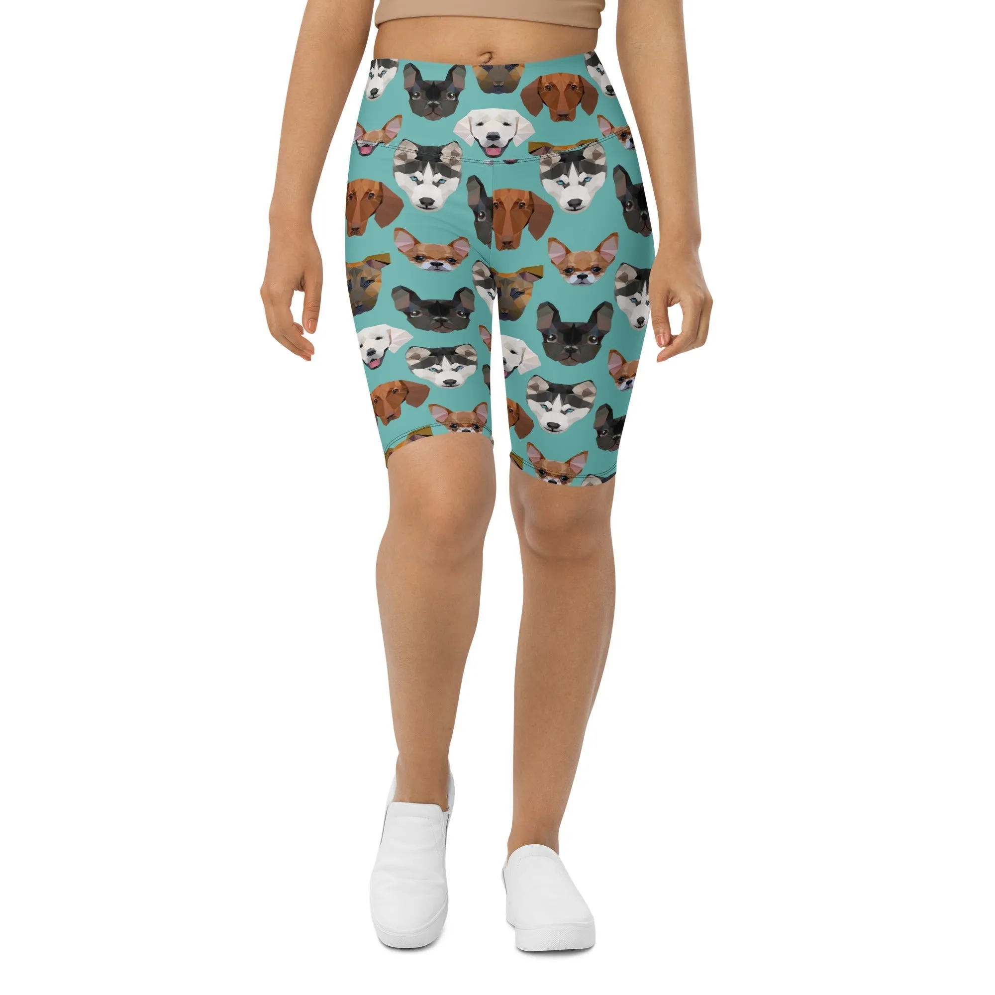Pup Pattern Biker Shorts