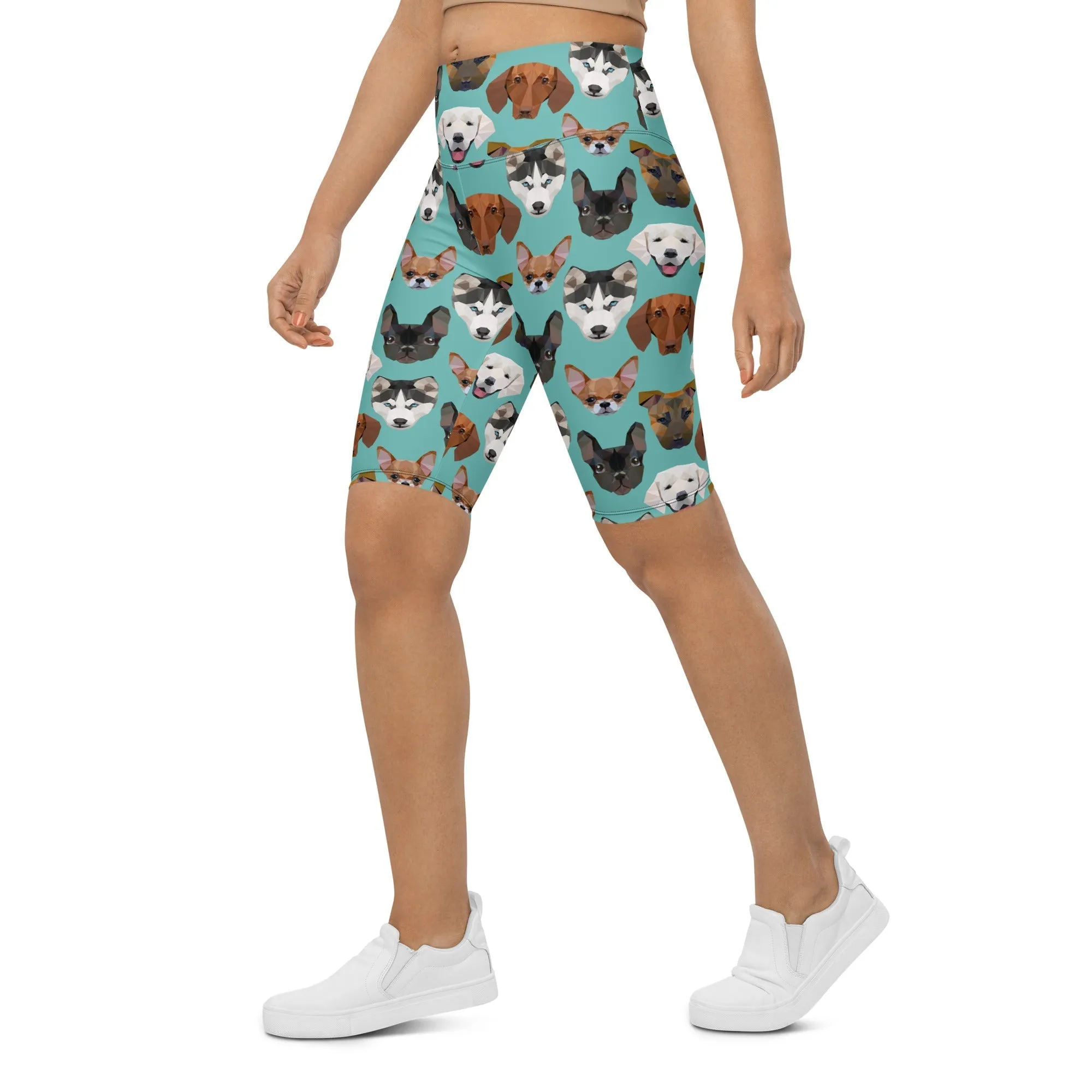 Pup Pattern Biker Shorts