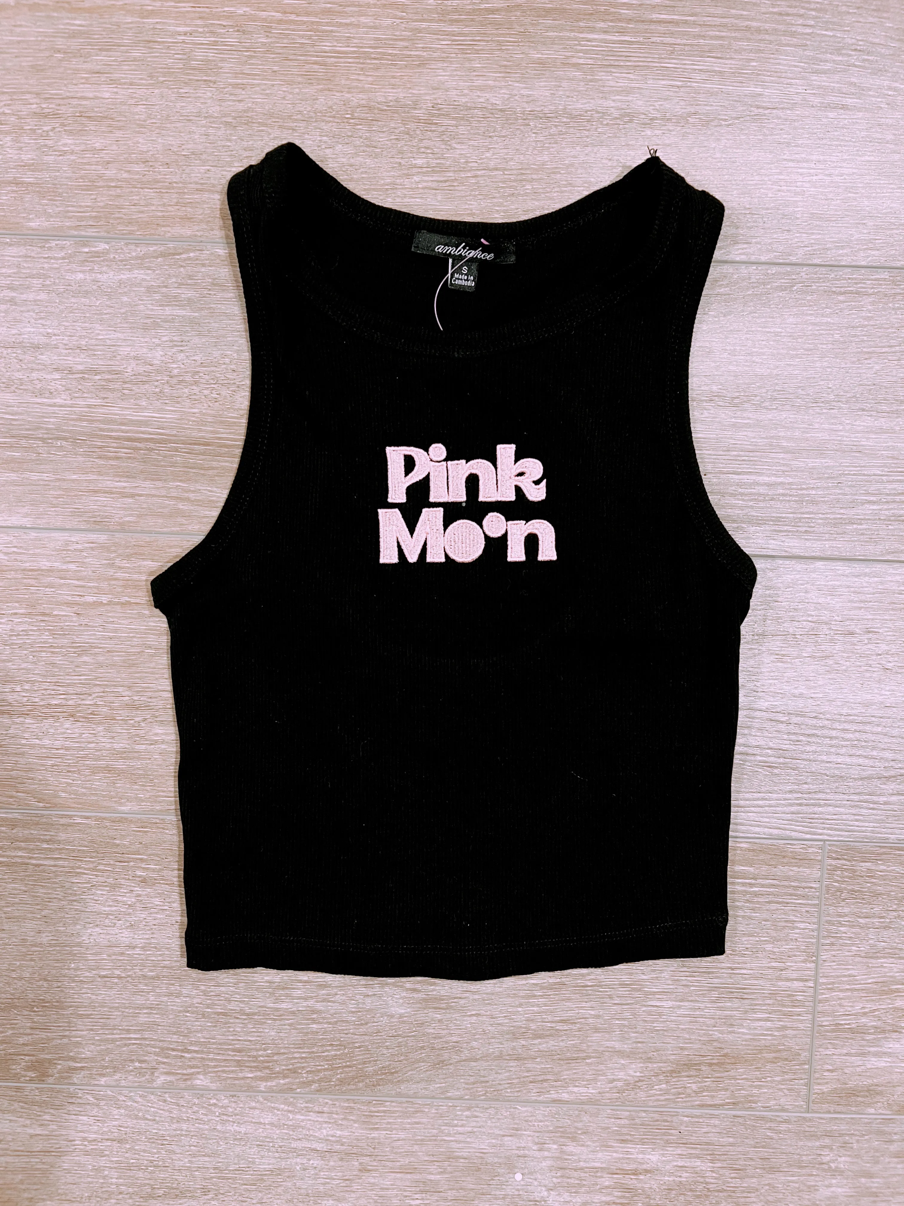 "Pink Moon Cropped Tank Top"