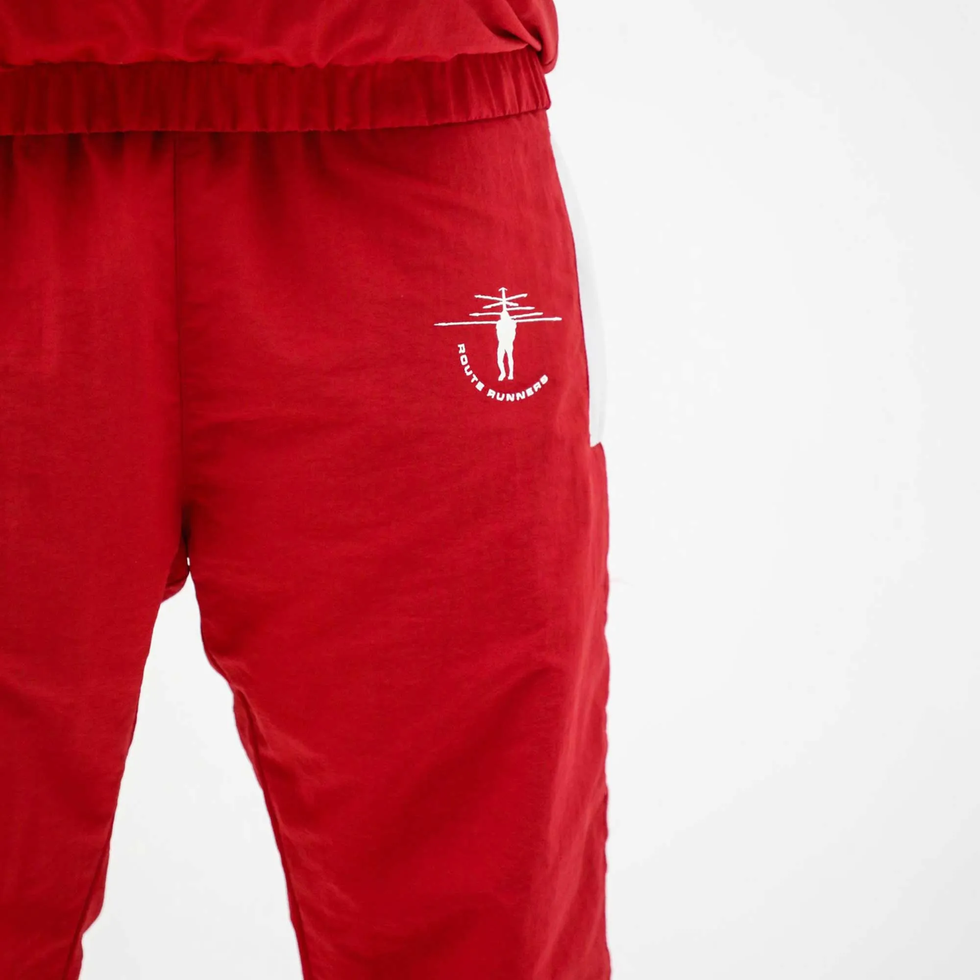 Route Runners Tracksuit Pants - (Red/White)
