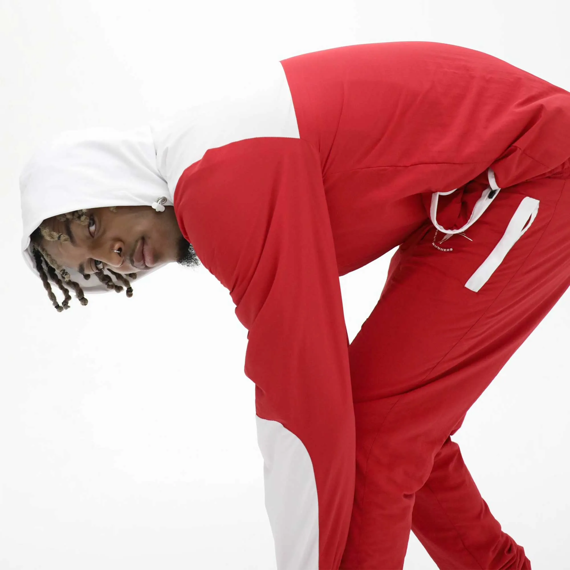 Route Runners Tracksuit Pants - (Red/White)