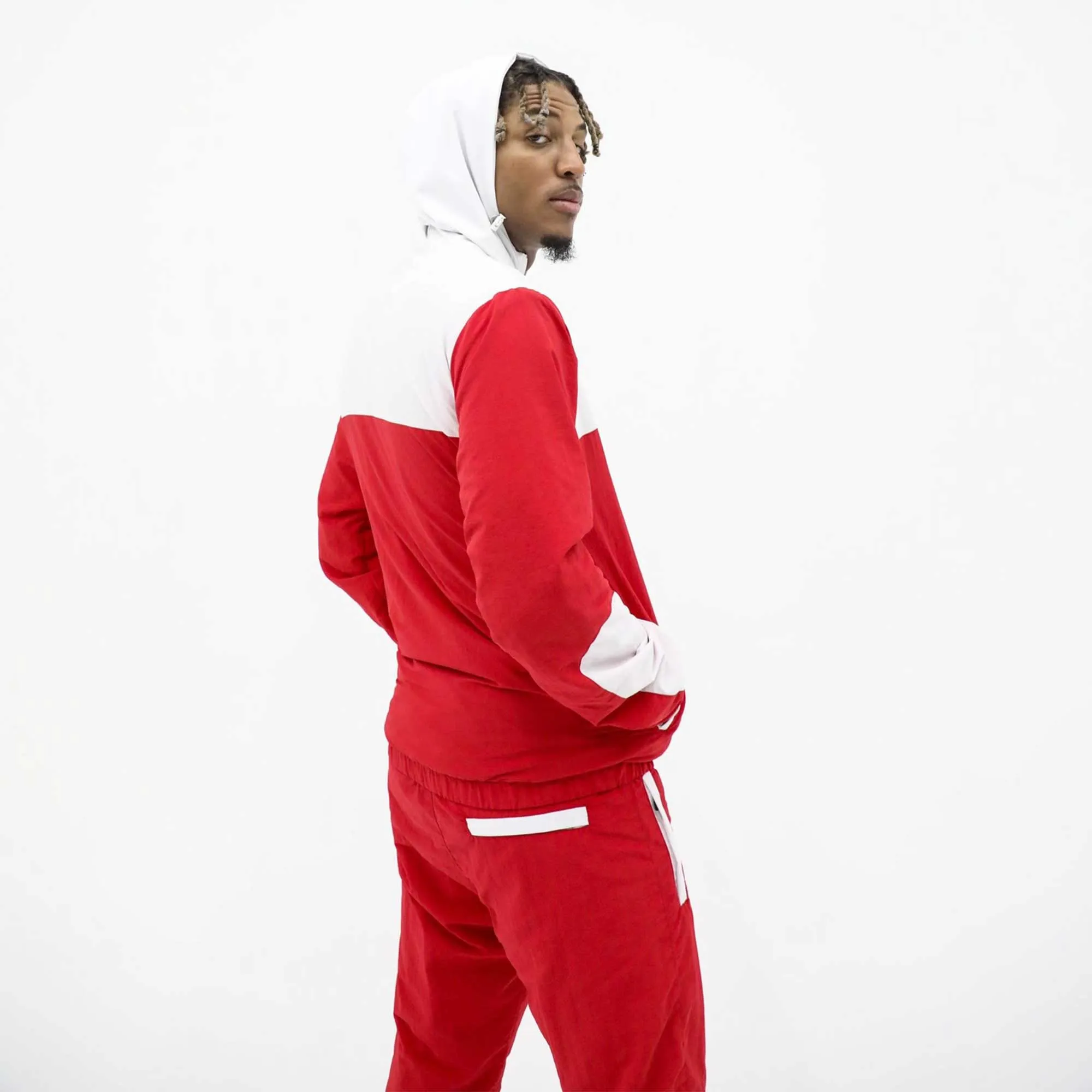 Route Runners Tracksuit Pants - (Red/White)