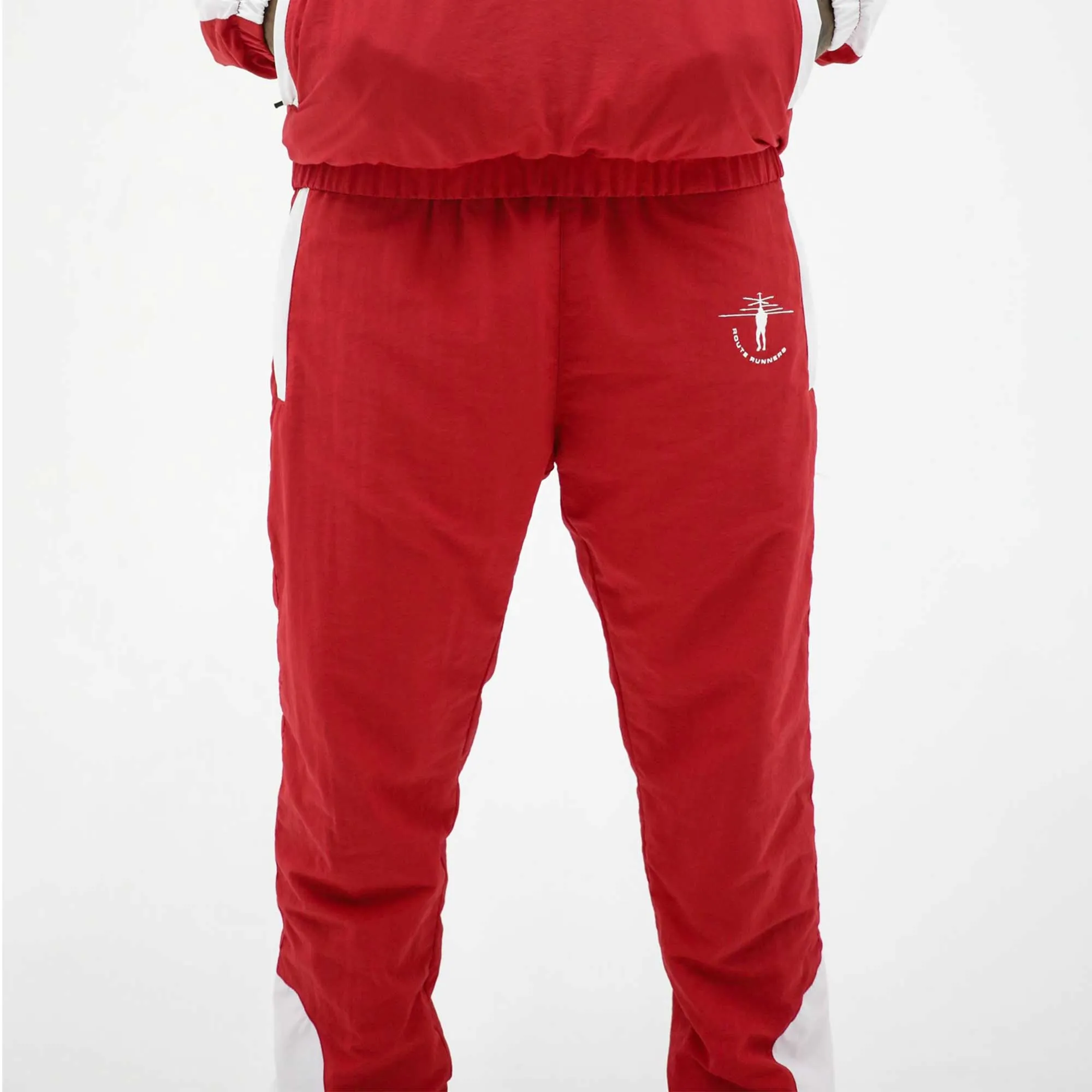 Route Runners Tracksuit Pants - (Red/White)