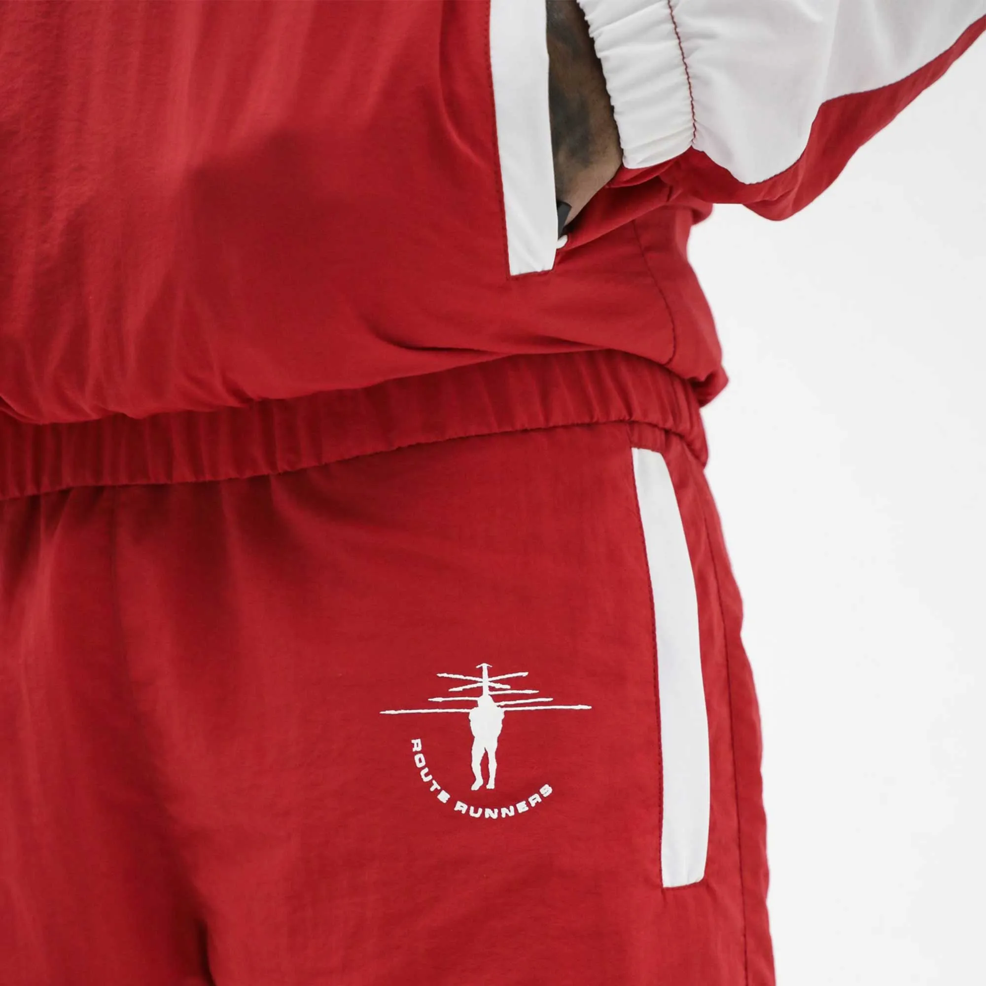 Route Runners Tracksuit Pants - (Red/White)