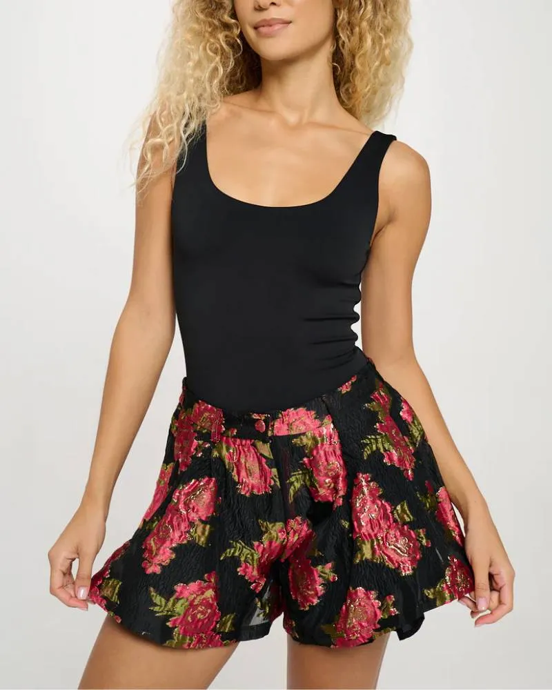 Scarlet Blossom Shorts