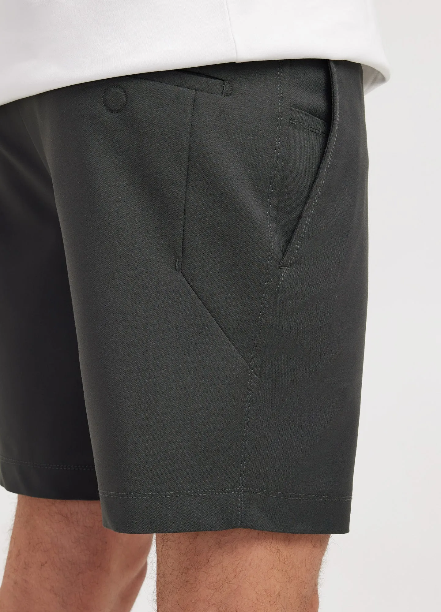 Tech Cotton Extra Slim Shorts Olive